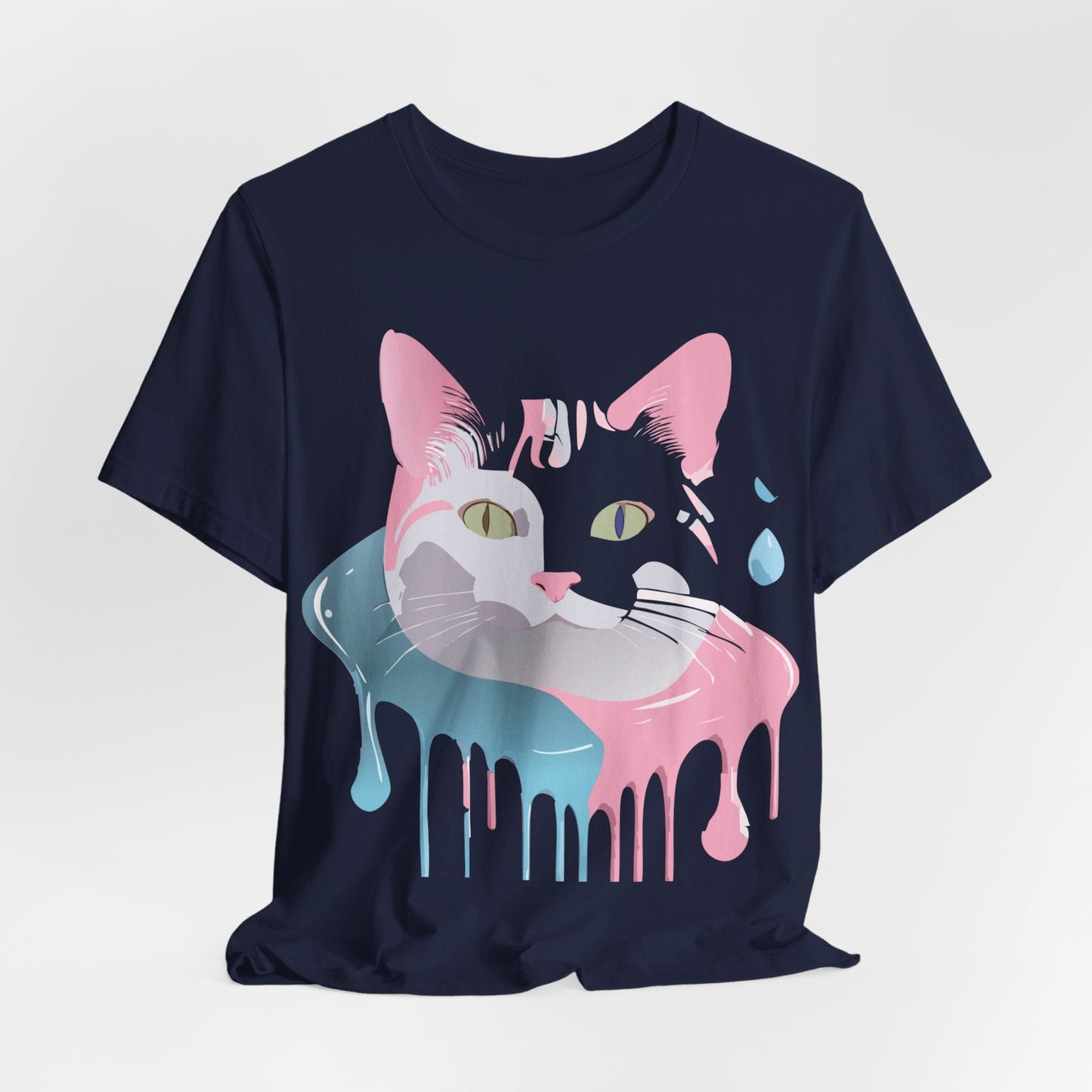 Cat Graphic Tee Unisex Short Sleeve T Shirt Adelpha Vintage Inspired Design