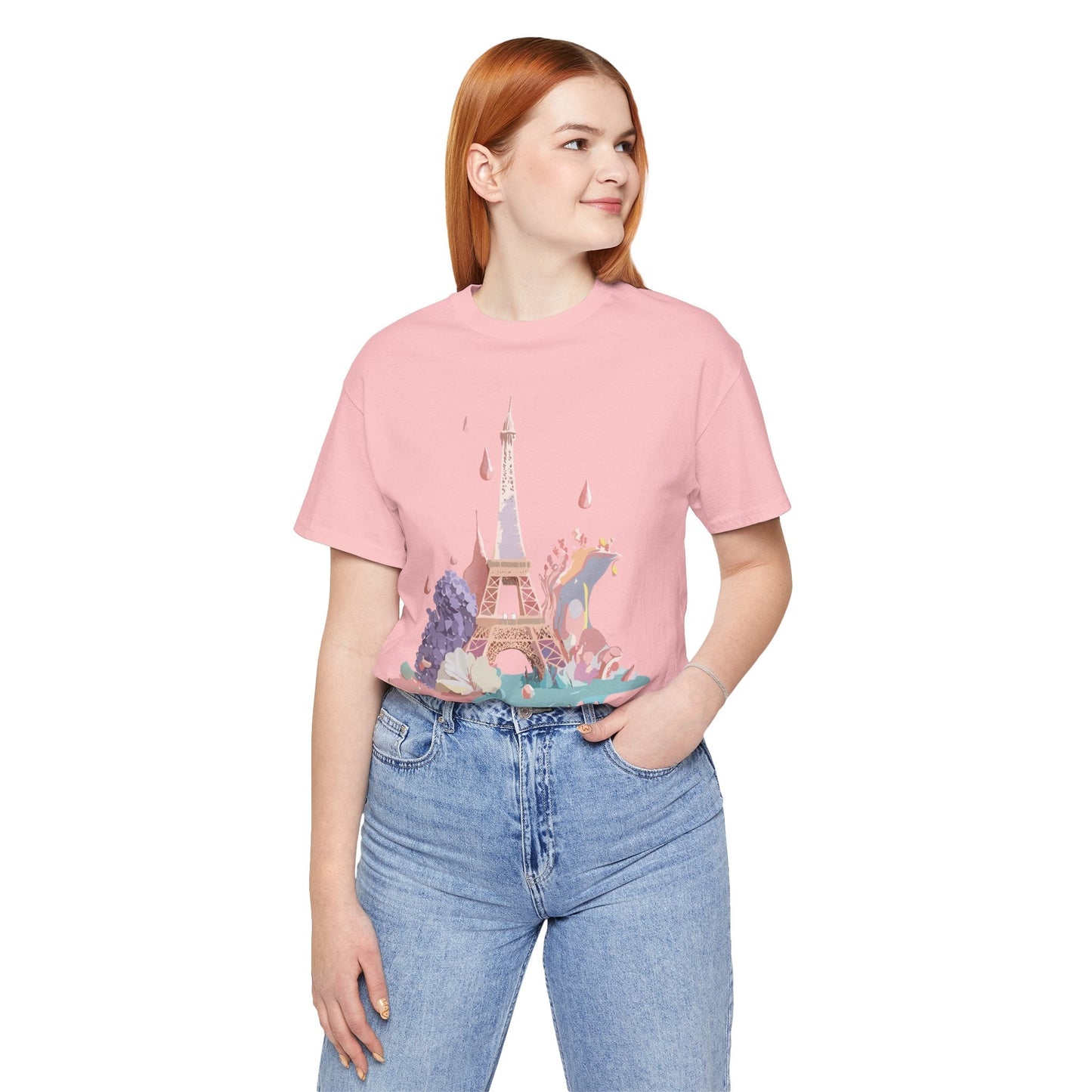 Paris Tourist Shirt Unisex Graphic Tee Vintage Inspired Artwork by Adelpha Short Sleeve Jersey