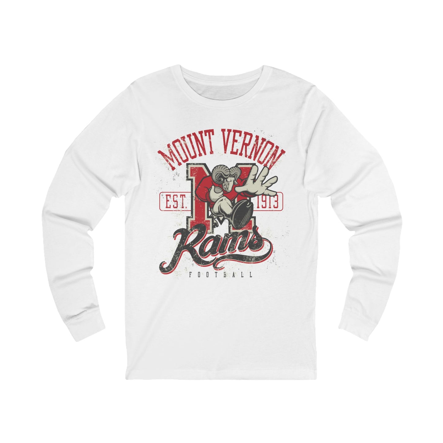 Varan5 Unisex Rams Logo Long Sleeve Tee, Sports Logo Jersey Shirt, Sports Rams T-Shirts with Long Sleeves