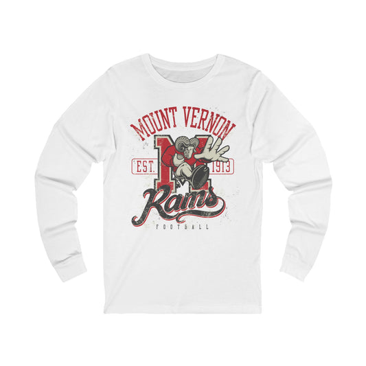 Varan5 Unisex Rams Logo Long Sleeve Tee, Sports Logo Jersey Shirt, Sports Rams T-Shirts with Long Sleeves
