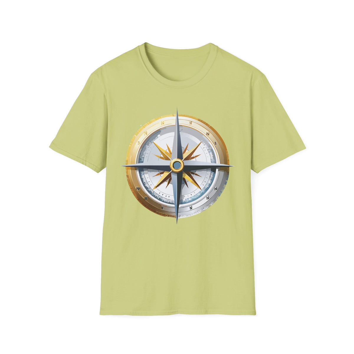 Nautical Compass T-Shirt | Vintage Compass Tee, Explorer Graphic Design Unisex 100 Cotton Gildan T-Shirt