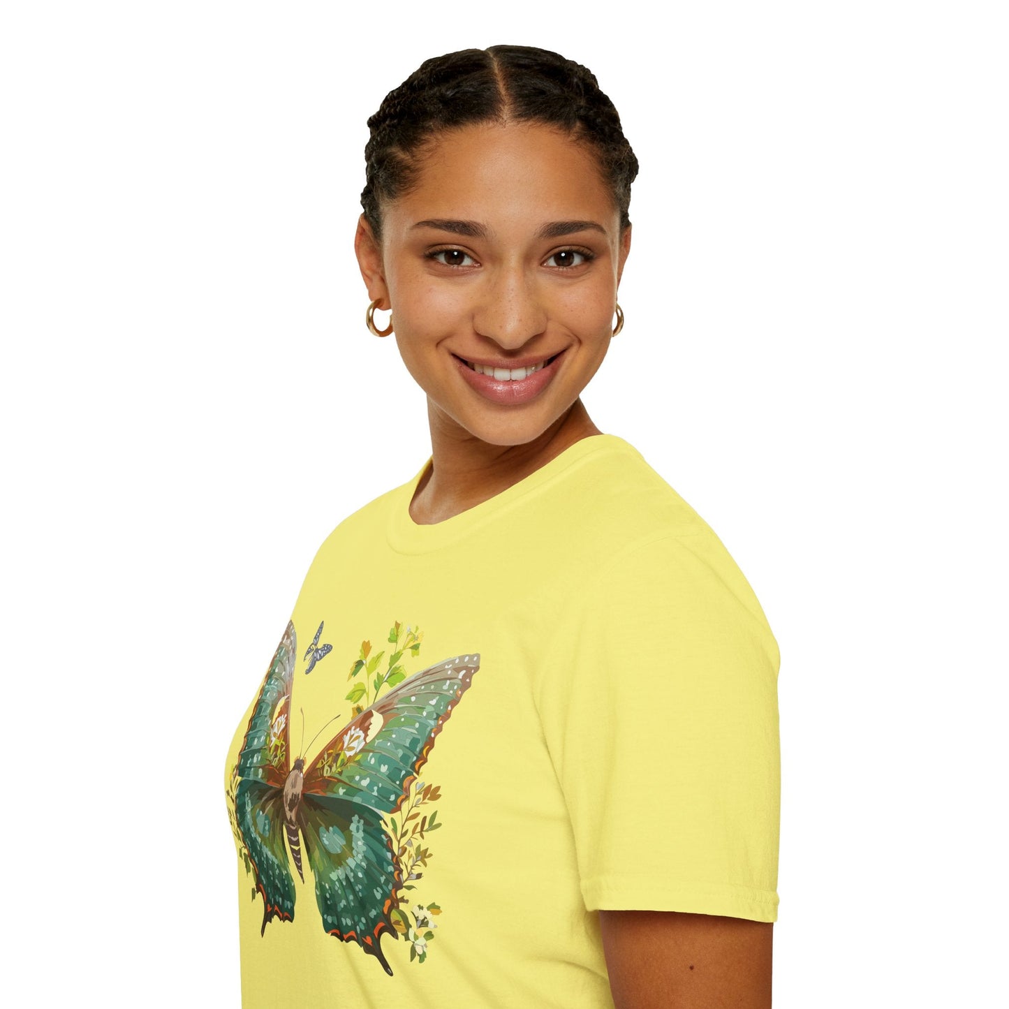 Butterfly Shirt Unisex T Shirt Monarch Print Gildan Softstyle 64000 Comfortable Everyday Wear