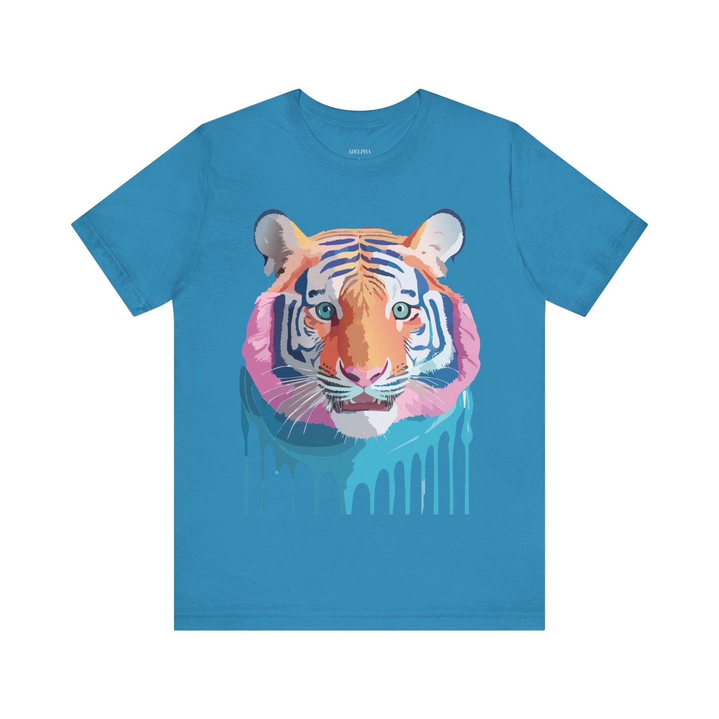 Tiger Graphic Unisex 100 Cotton Vintage Art with Animal Tee 17
