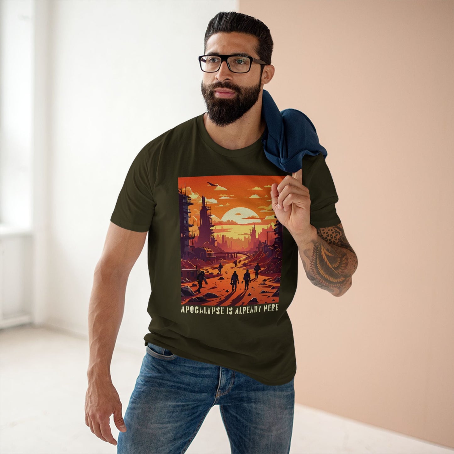 Cataclysm Shirt Doomsday Tee Unisex Premium Cotton Staple Tee Original Art Design By Retro2Nova
