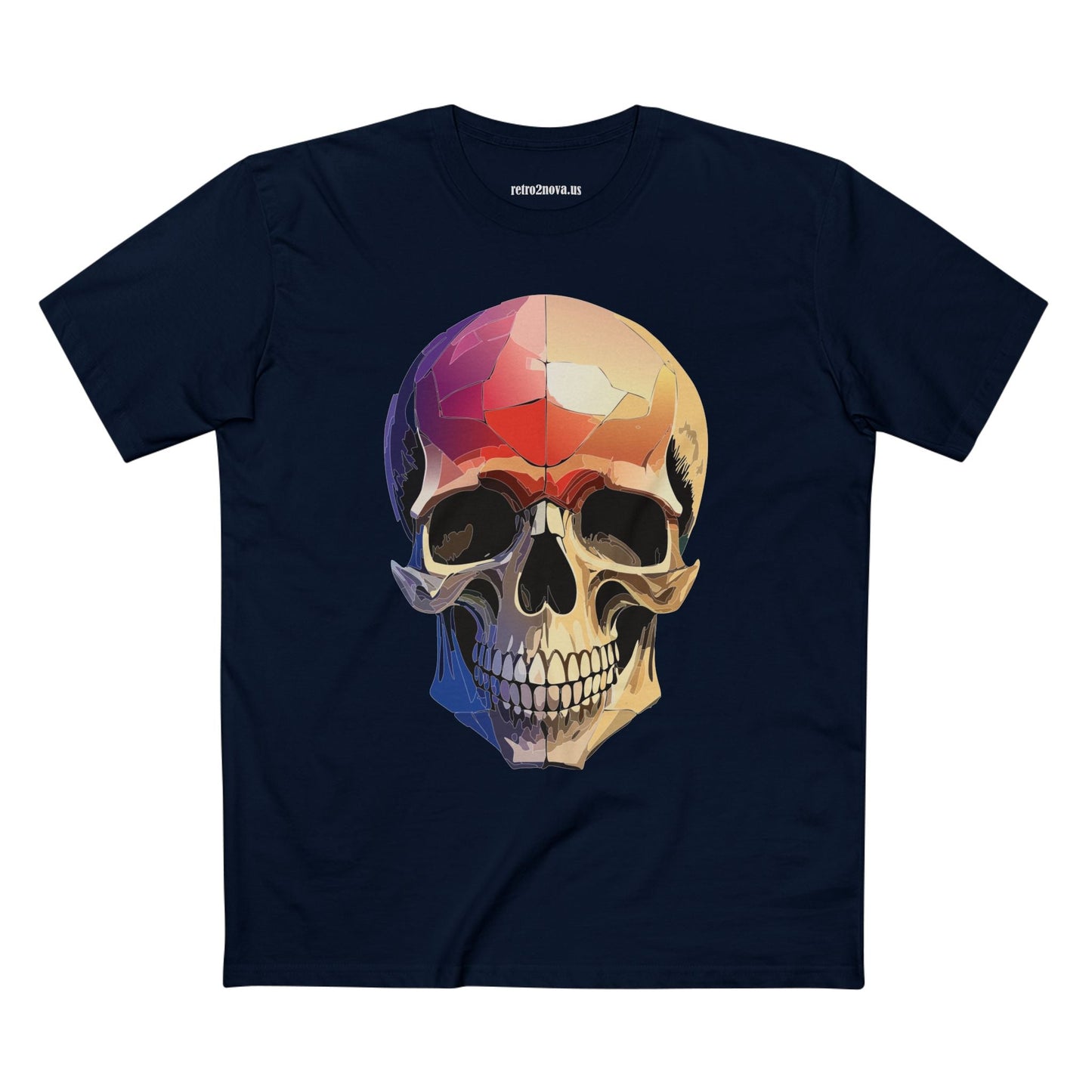 Skull Shirt Unisex Skeleton Tee With Original Art Design From Retro2Nova Premium Cotton Tee