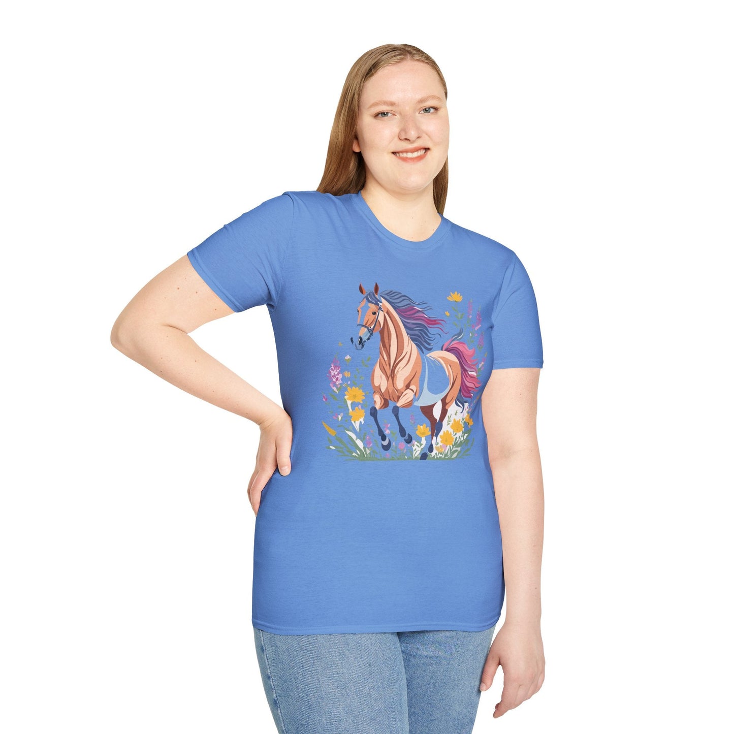 Horse Shirt Unisex Softstyle 64000 Cotton Tee Gildan 100 Percent Ring Spun