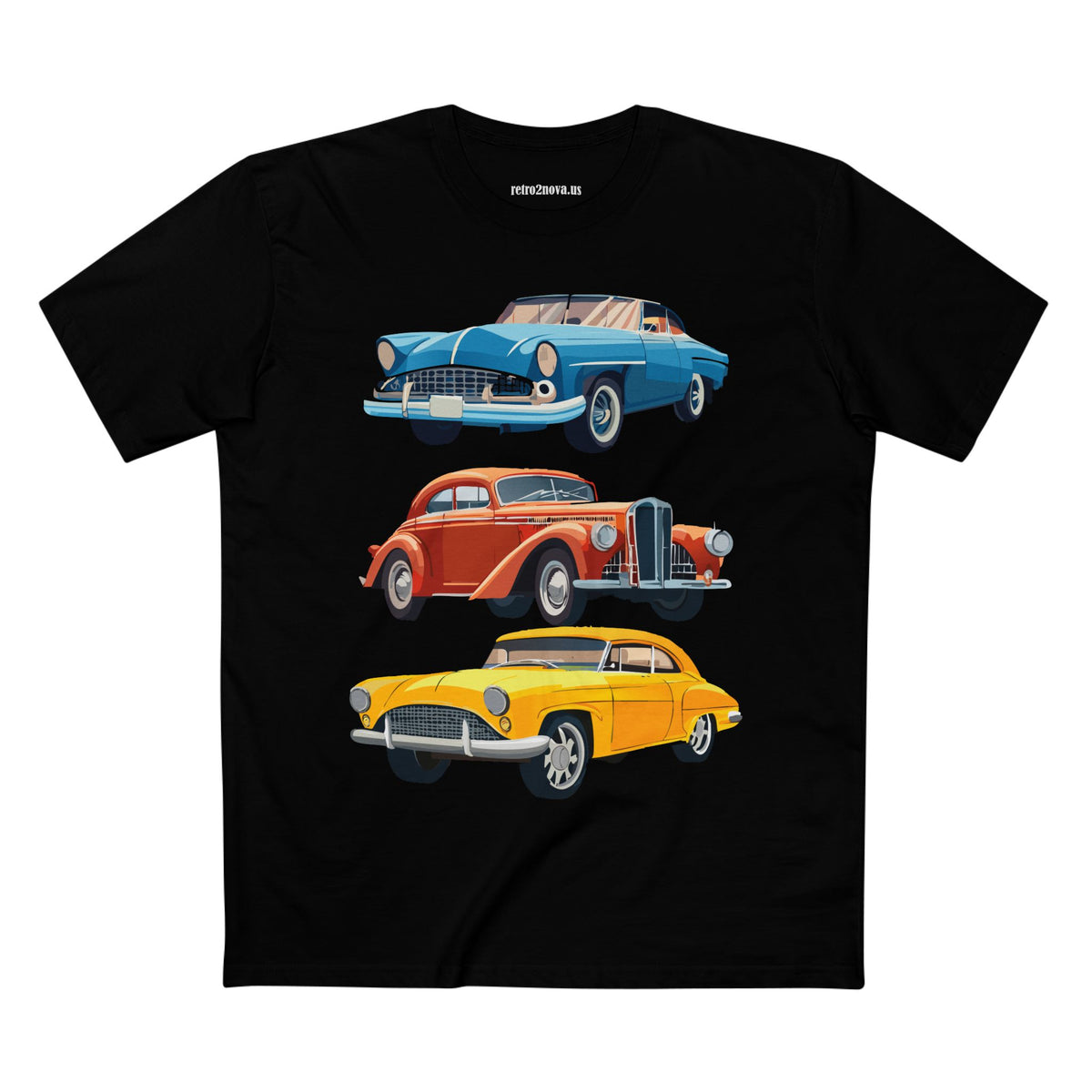 Retro Car Vintage Graphic Tee Staple Unisex 100 Cotton Tee Shirt - RC-4