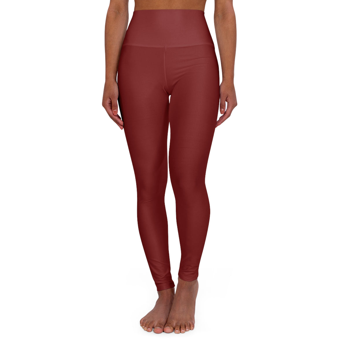 Crushed Berry Color High-Waist Yoga Leggings Women's Seamless Poly-Span Stretchy Pants XS-2XL