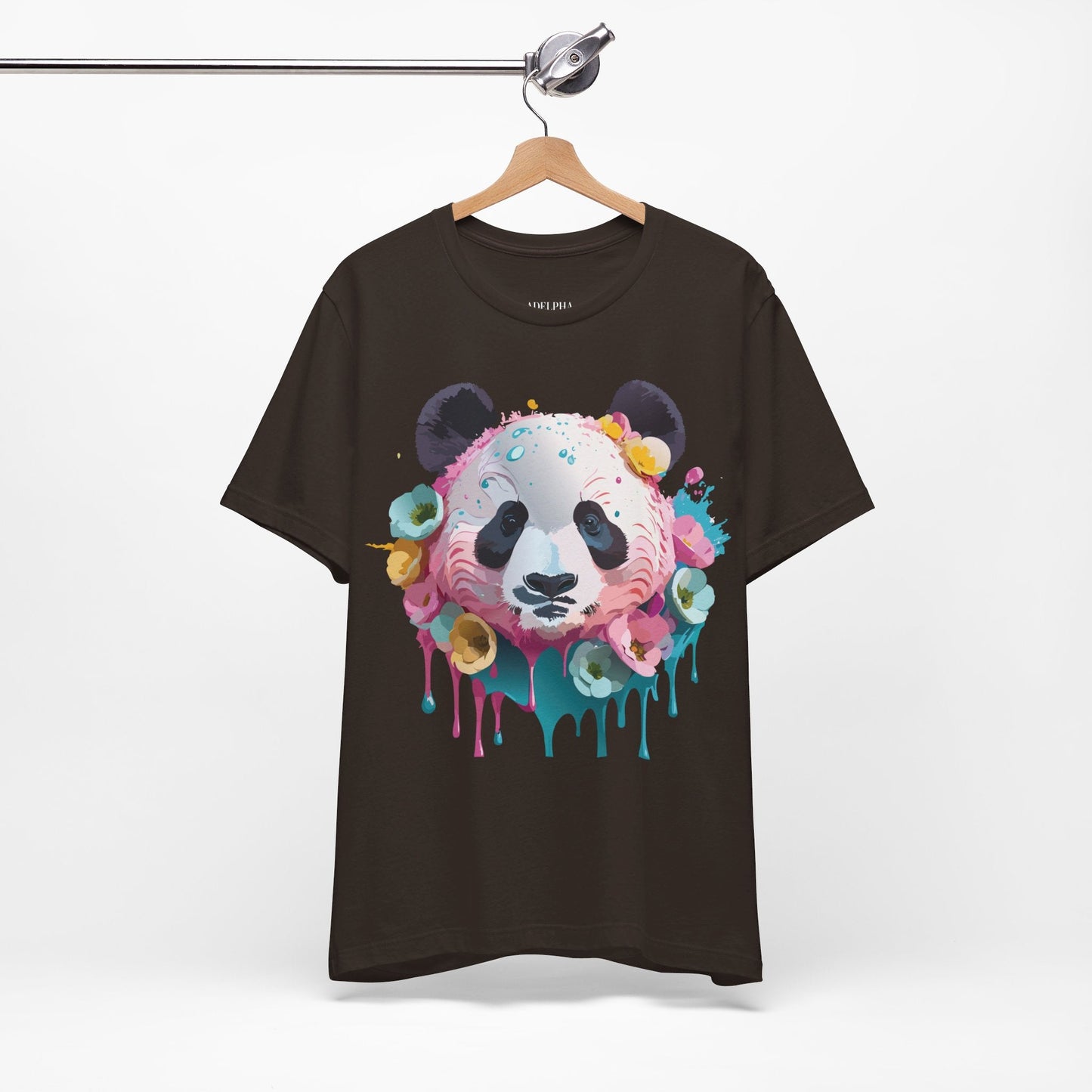 Panda Graphic Unisex 100 Cotton Vintage Art with Animal T-Shirt 5