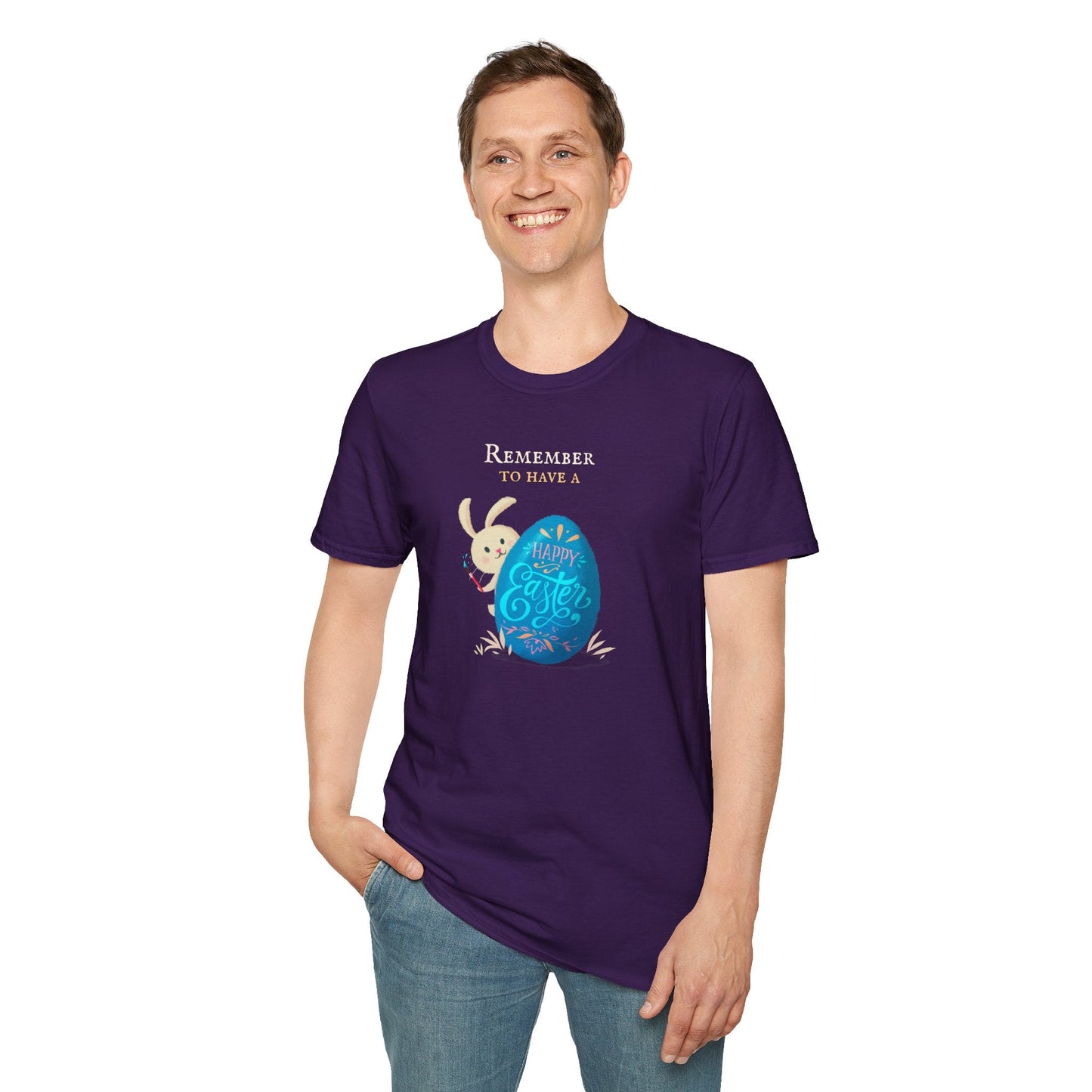 Easter Bunny Egg T Shirt Unisex Softstyle Tee With Easter Signature Prints And Design