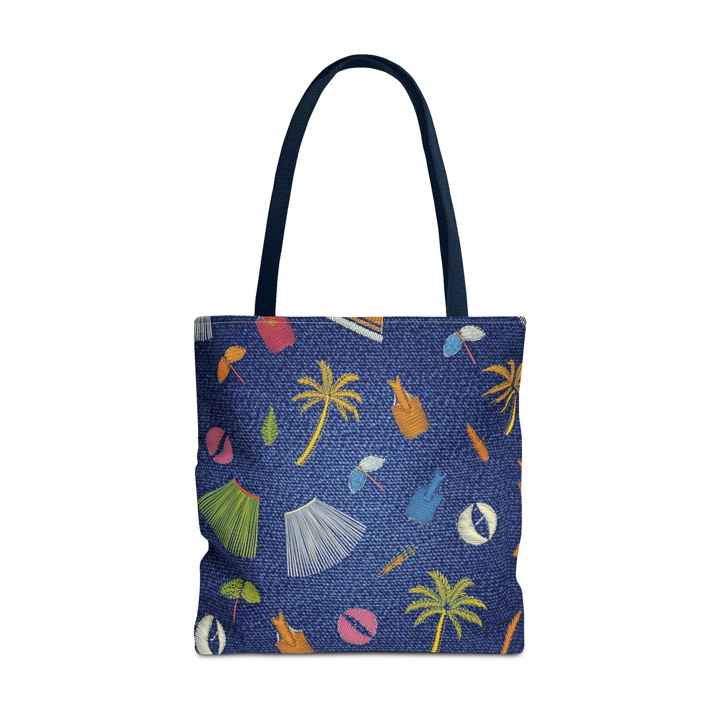 Denim Fabric Imitation Print Unisex Canvas Bag Poly Spun 3 Sizes Tote Bag 182-3