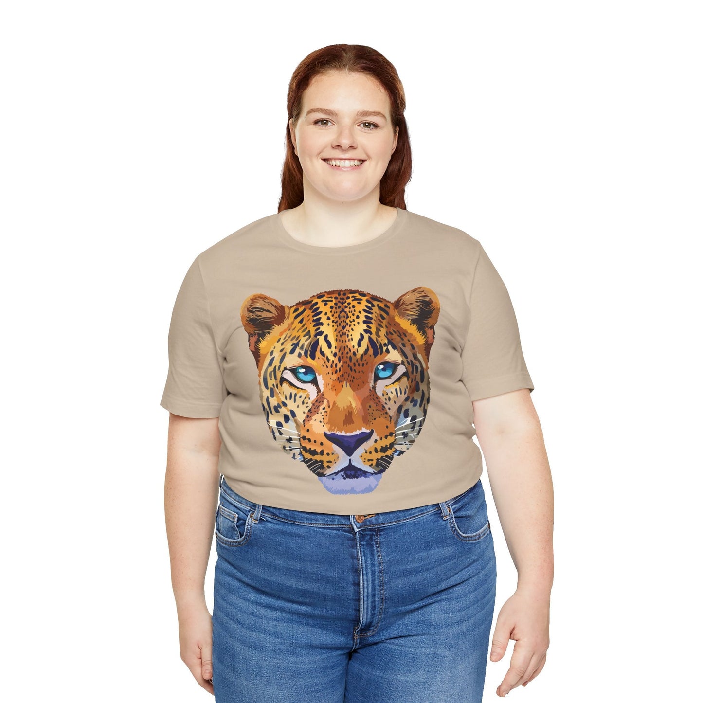 Unisex Animal Print Tee Shirt With Art Design Wild Animals Graphic Tee For Everyday Wear