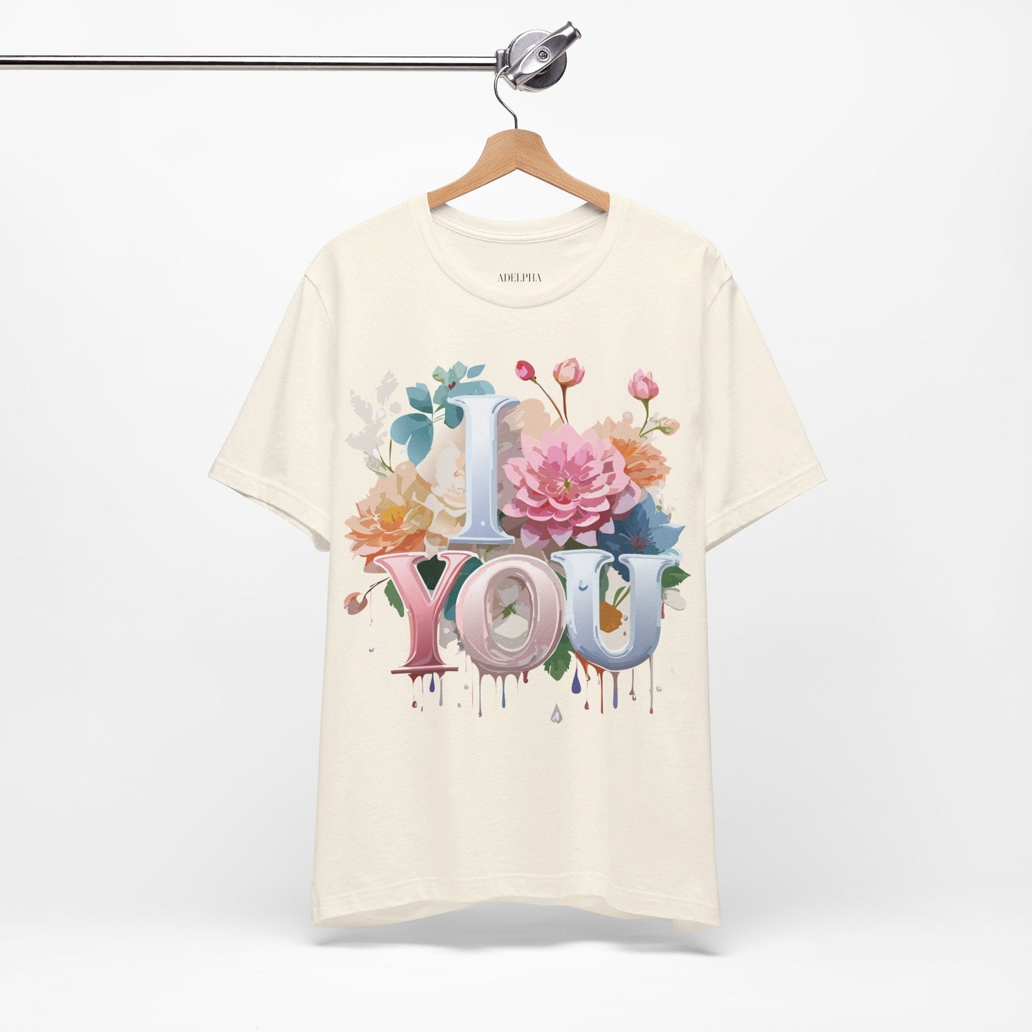 Valentine Day Graphic Unisex 100 Cotton Vintage Artwork with Love and Flower Design Tee 8