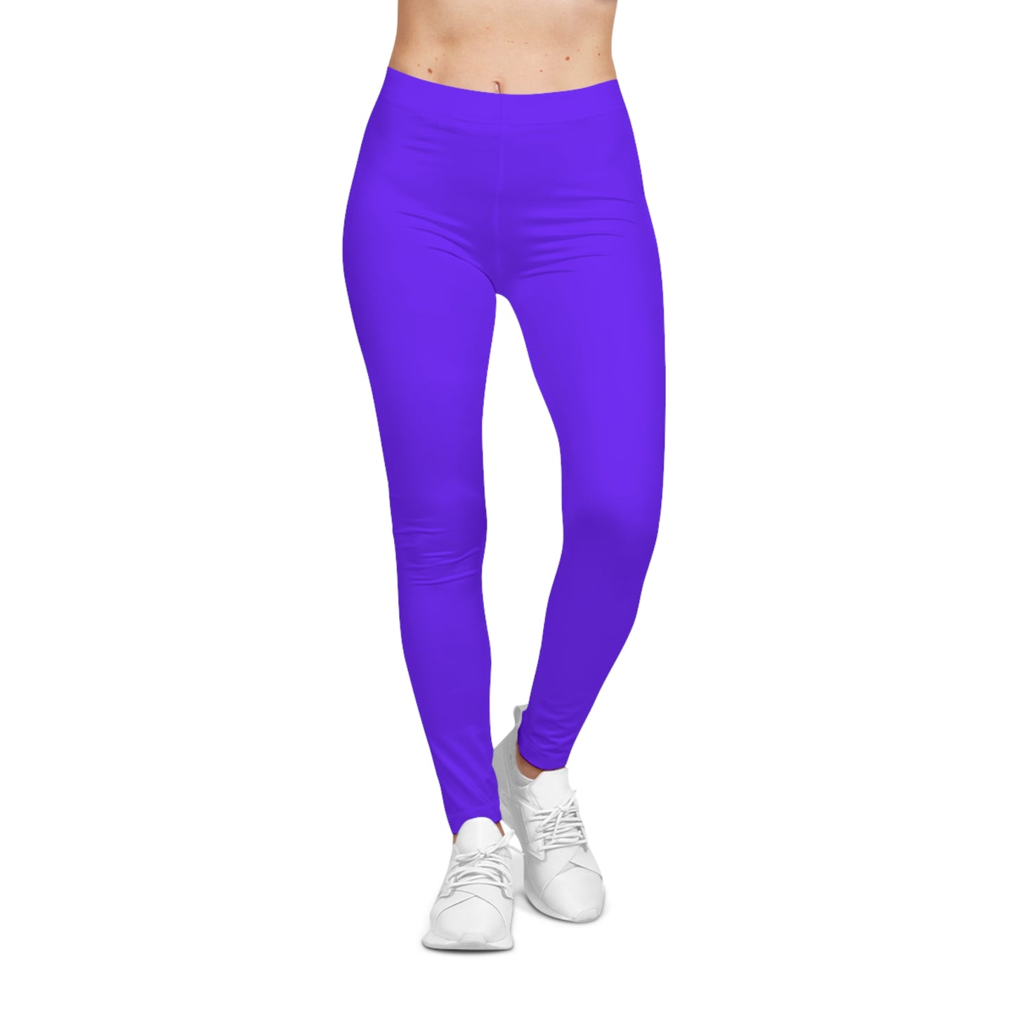 Electric Indigo Color Women's Poly-Span Casual Leggings XS-2XL