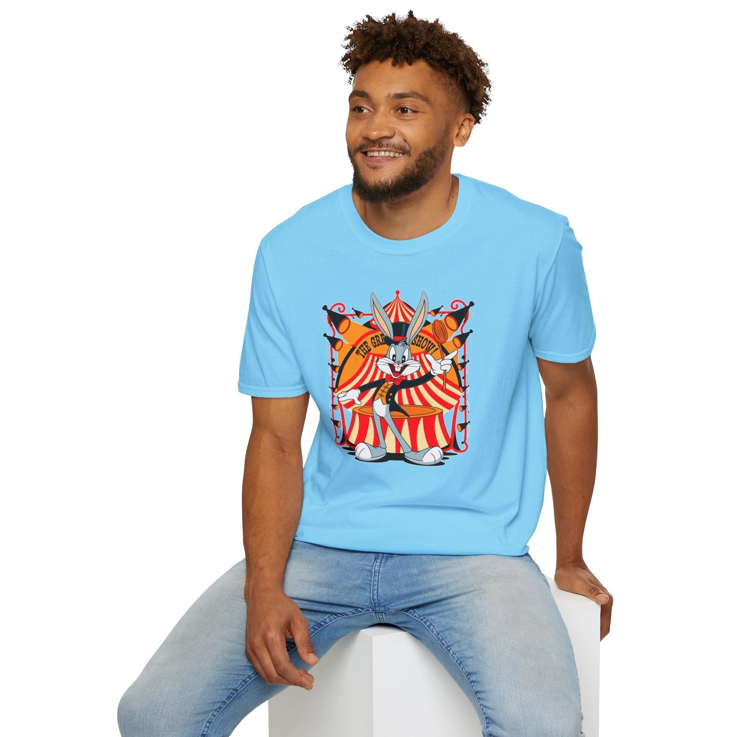 Bugs Bunny Unisex Shirt Gildan Softstyle Tee Cartoon Graphic Design 100 Percent Cotton