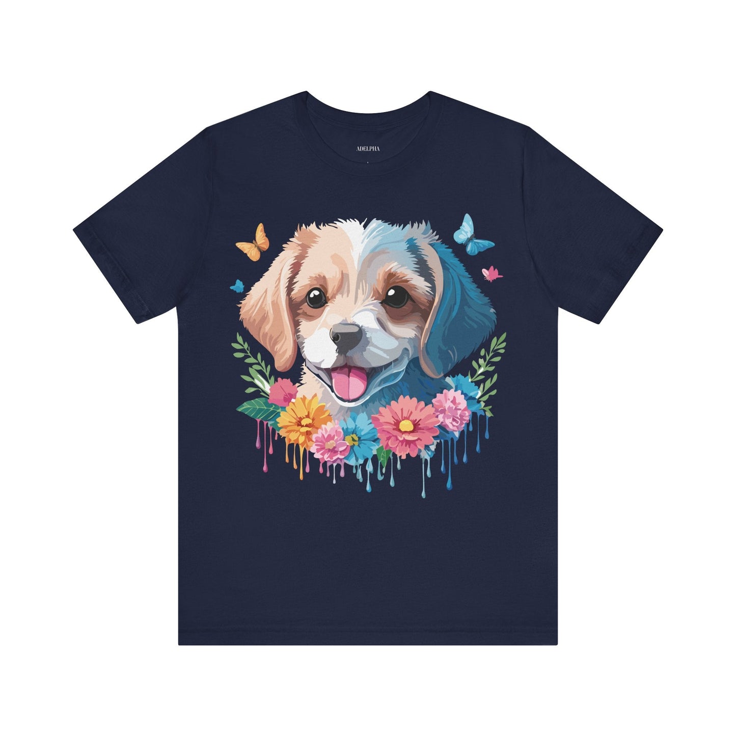 Adelpha Premium Vintage Inspired Dog Graphic Tee Unisex Jersey Short Sleeve Shirt