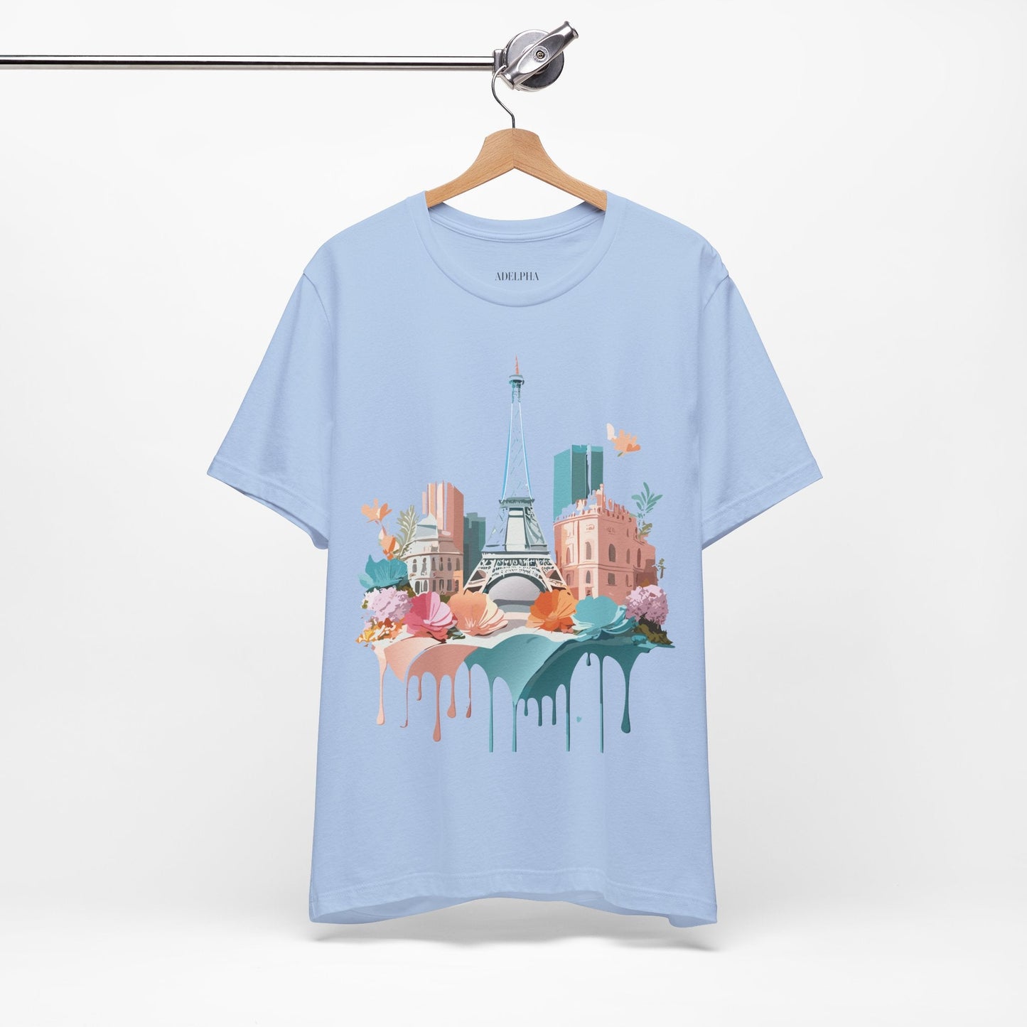 Paris Vintage Inspired Graphic Tee Unisex Short Sleeve Shirt Adelpha Artwork Studio