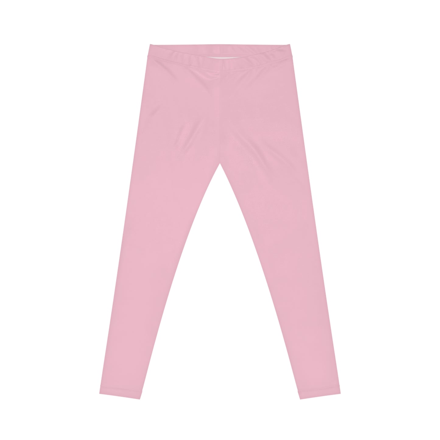Soft Blossom Pink Color Women's Poly-Span Casual Leggings XS-2XL