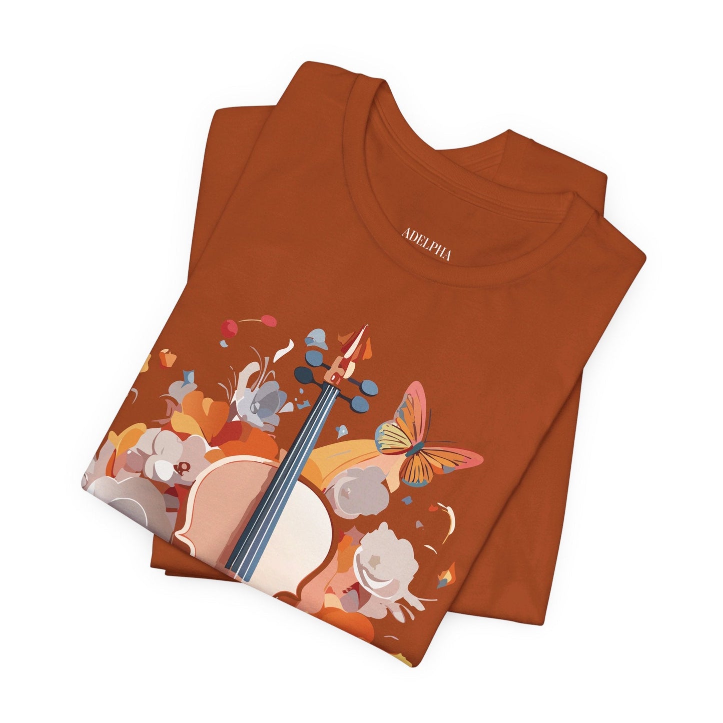 Music Graphic Unisex 100 Cotton Vintage Art with Musical Elements Tee 8