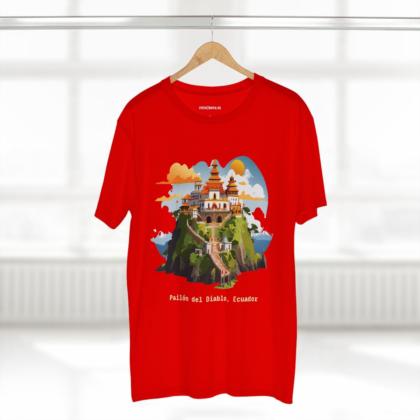 Travel Shirt Unisex Premium Cotton Tee With Original Art Design From Retro2Nova Ecuador Inspired