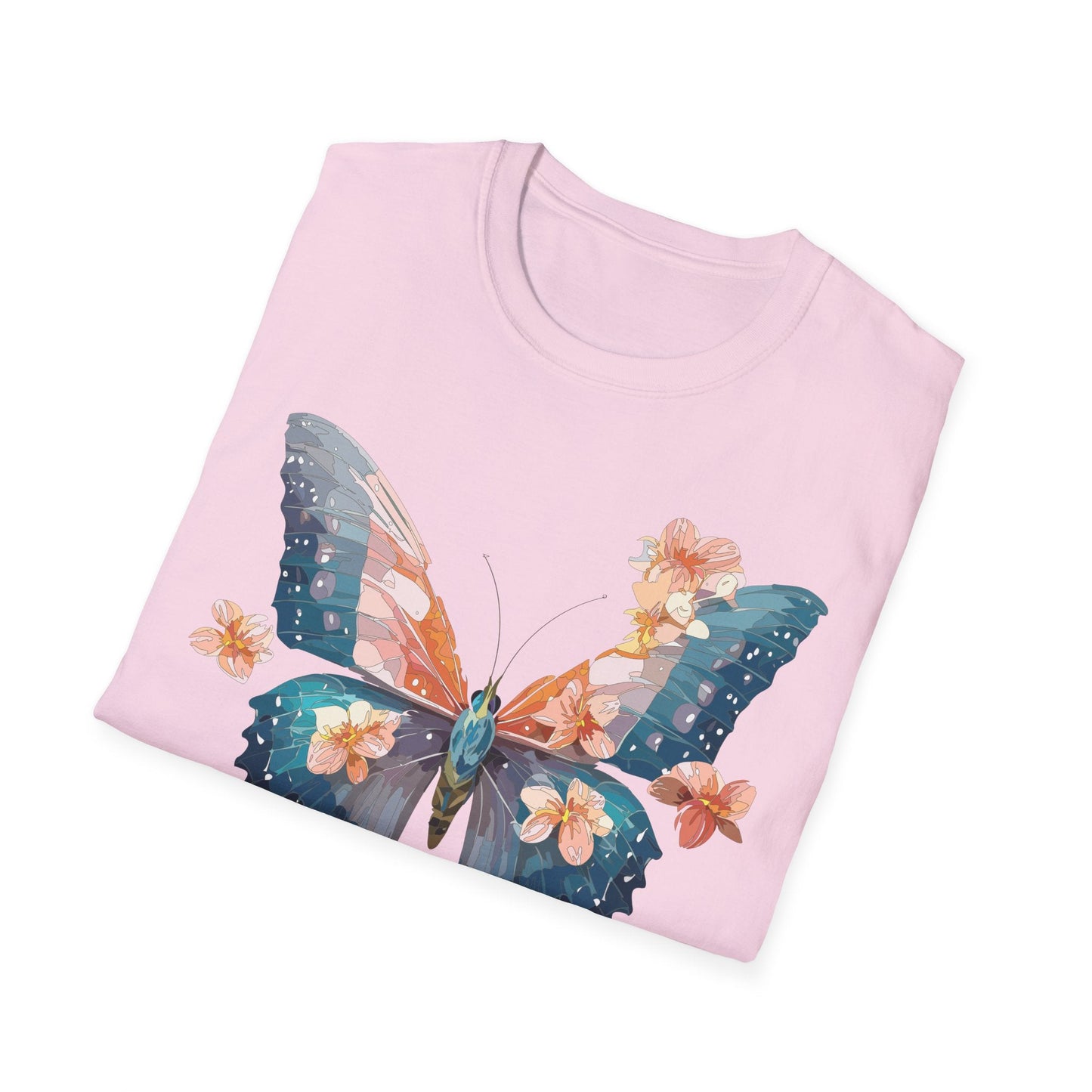 Butterfly Shirt Unisex T Shirt Monarch Print Gildan Softstyle 64000 Ring Spun Cotton Tee