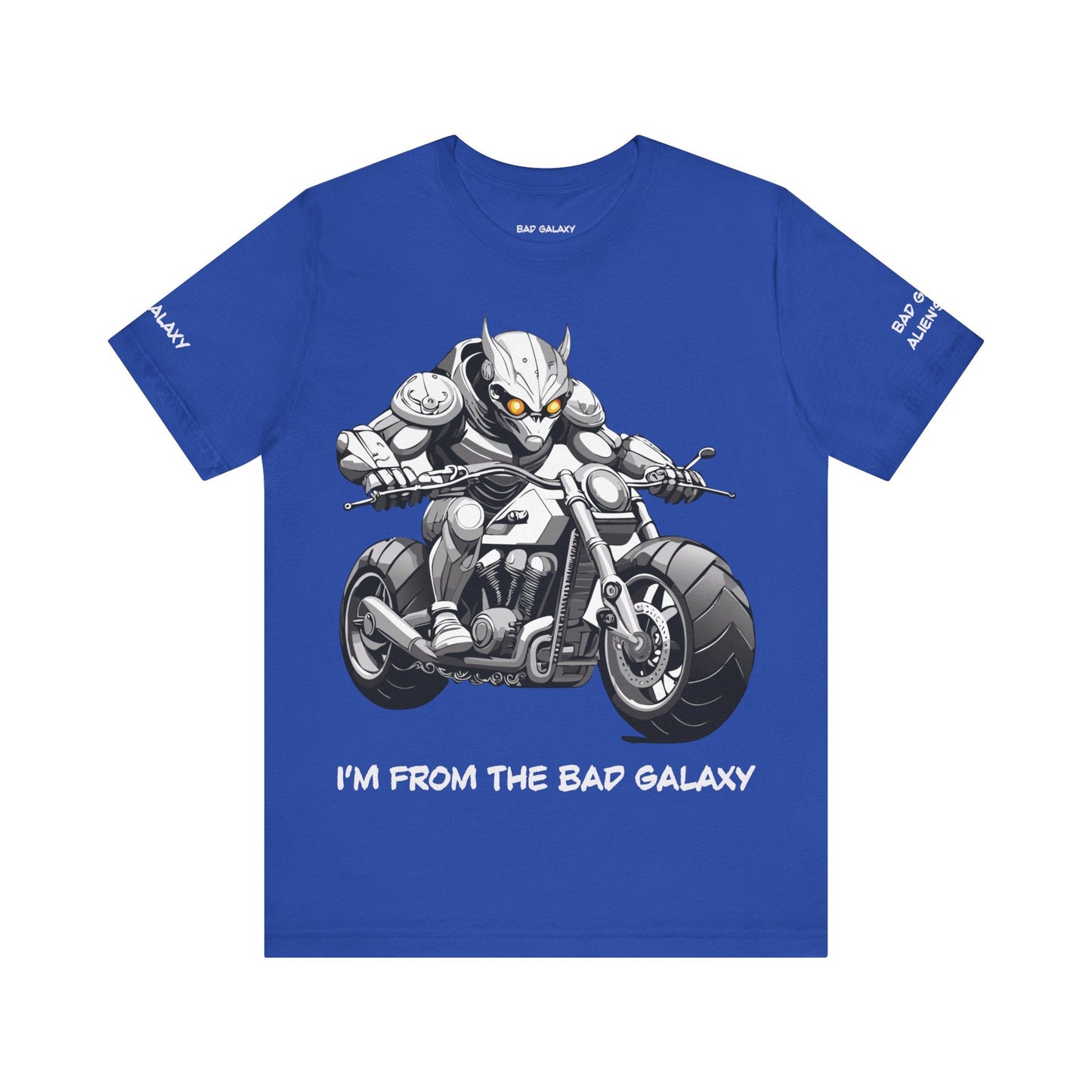 Tee Shirt With Alien From Bad Galaxy 100 Percent Cotton Lightweight Made In USA Eco Friendly Inks