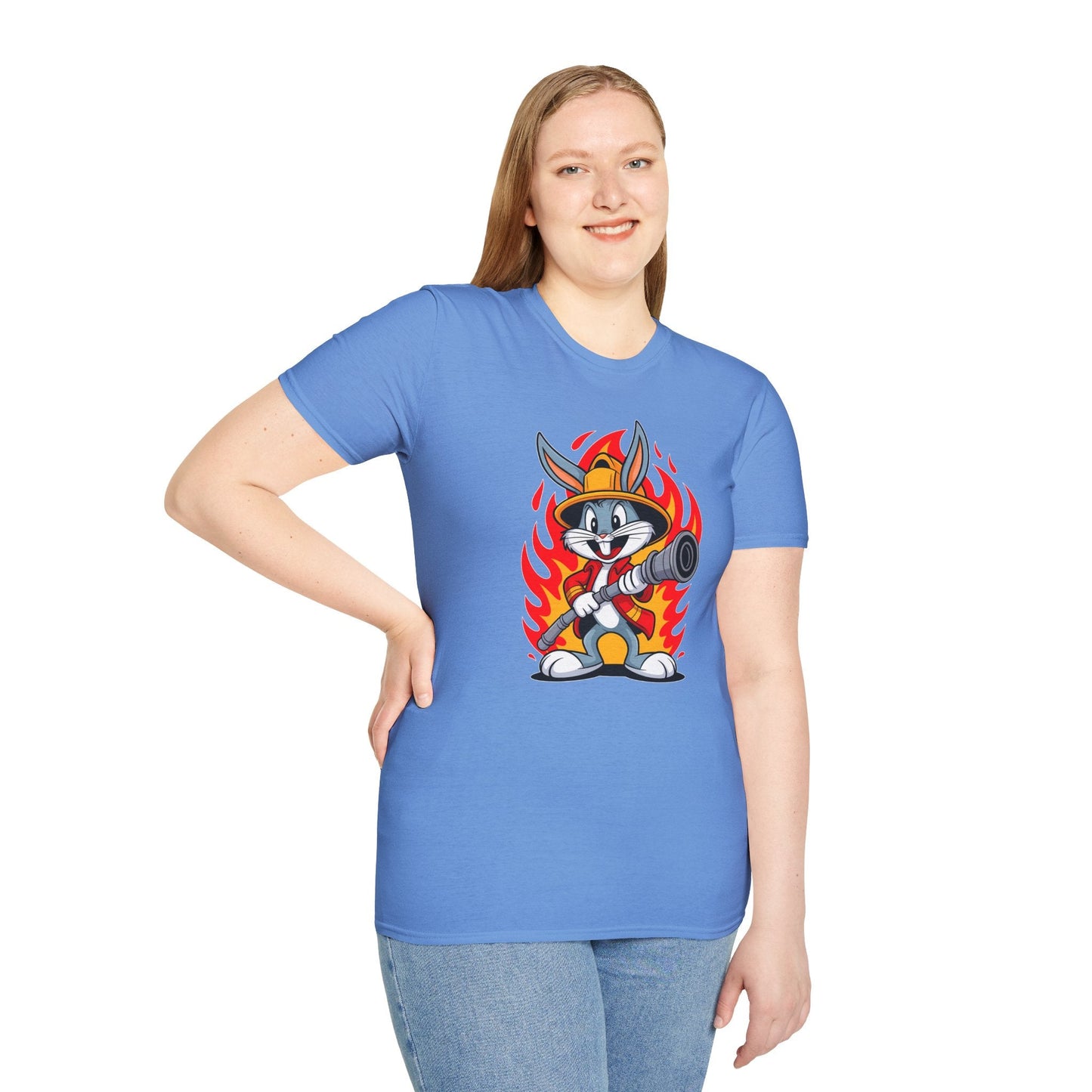 Bugs Bunny T Shirt Unisex Cartoon Graphic Tee 100 Percent Ring Spun Cotton Softstyle