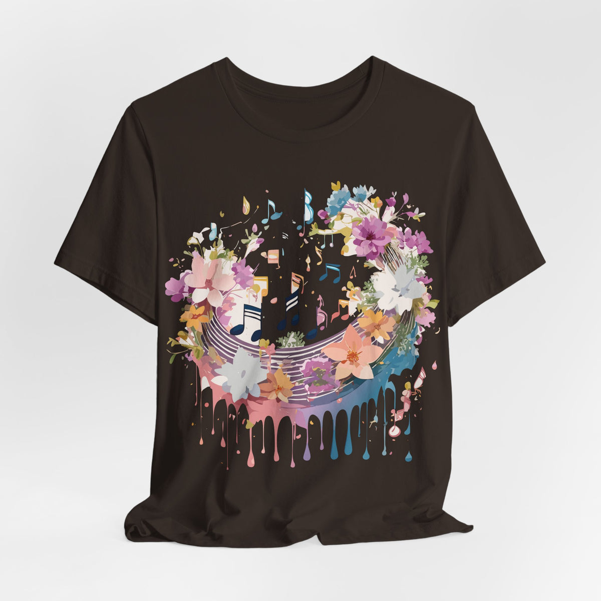 Music Graphic Unisex Cotton Bella+Canvas Tee with Art Design n152