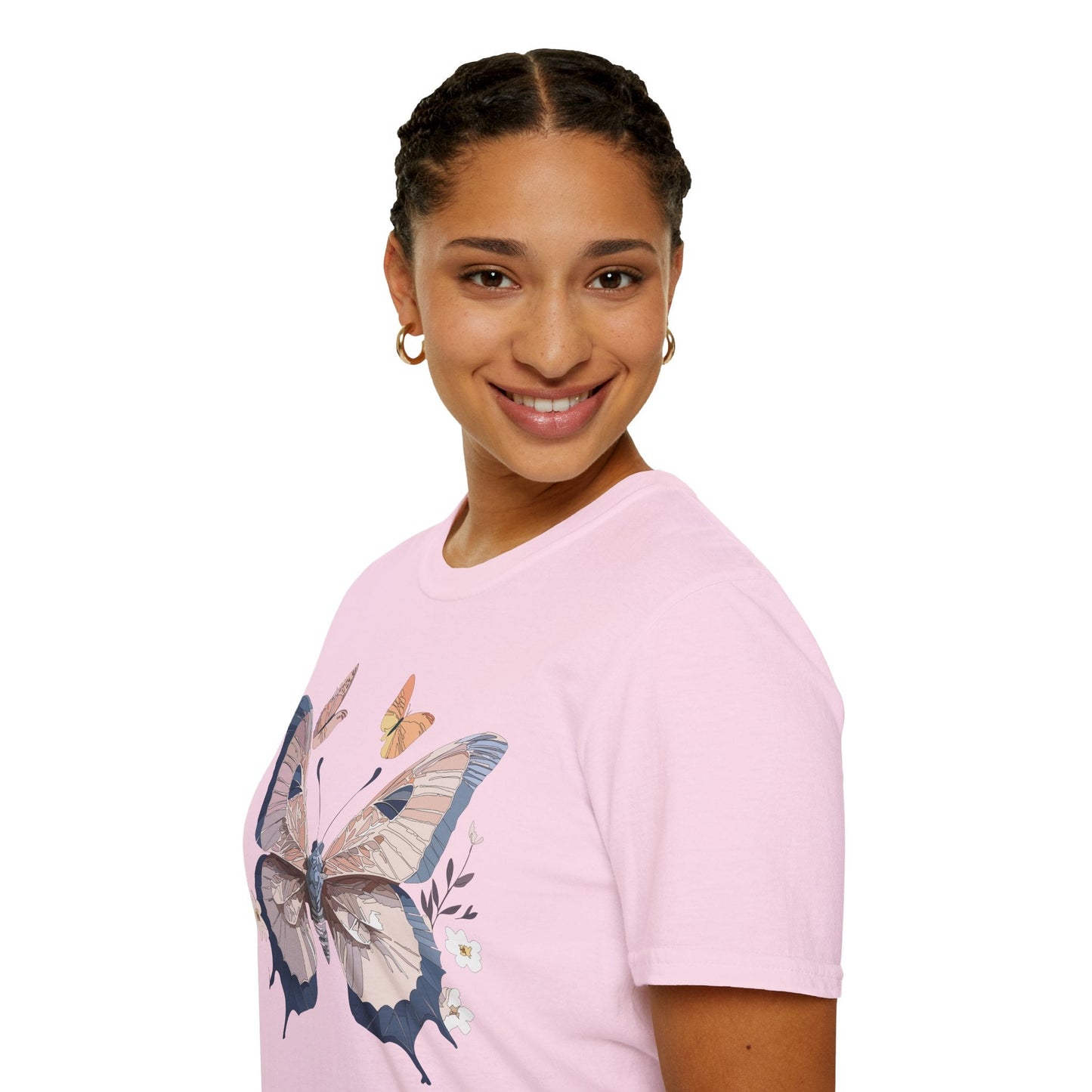 Butterfly Shirt Unisex T Shirt Monarch Print Gildan Softstyle 64000 Cotton Tee Quality