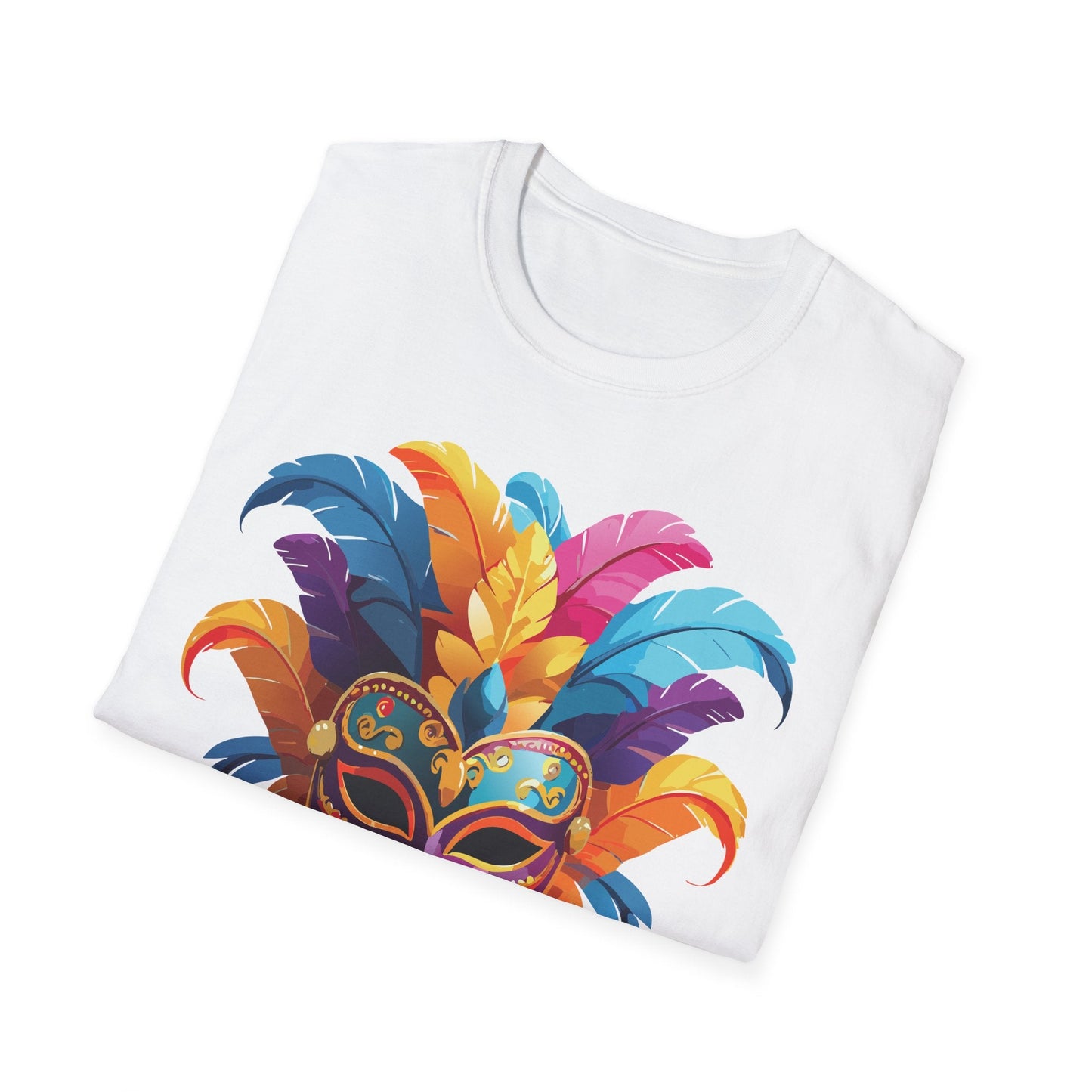 Mask Tee Shirt Unisex Masquerade Design Gildan Softstyle 64000 100 Percent Cotton