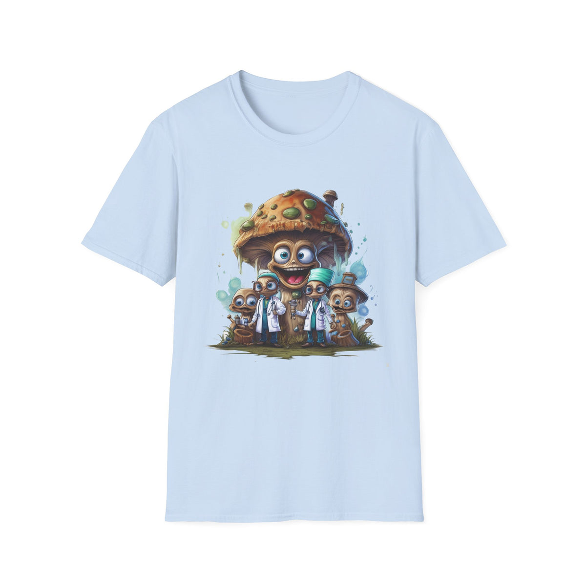 Funny Mashroom Cartoon  Graphic Tee Gildan Unisex 100 Cotton Tee Shirt c17