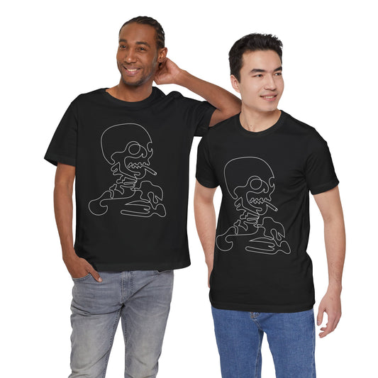 Unisex-T-Shirt aus Baumwolle mit Totenkopf