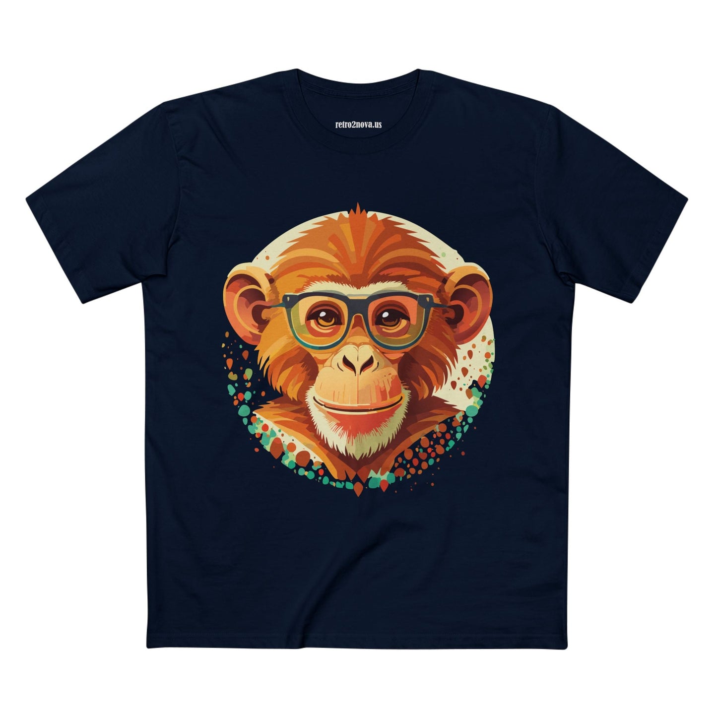 Monkey Shirt Animal Shirt Unisex Premium Cotton Tee With Original Art Design By Retro2Nova For Everyday Comfort