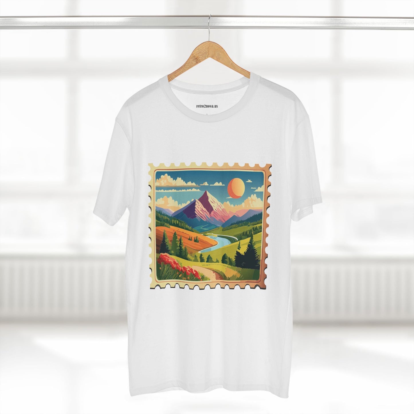 Stamp Shirt Postage Stamp Shirt PS36 Unisex Premium Cotton Tee With Original Art Design Retro2Nova
