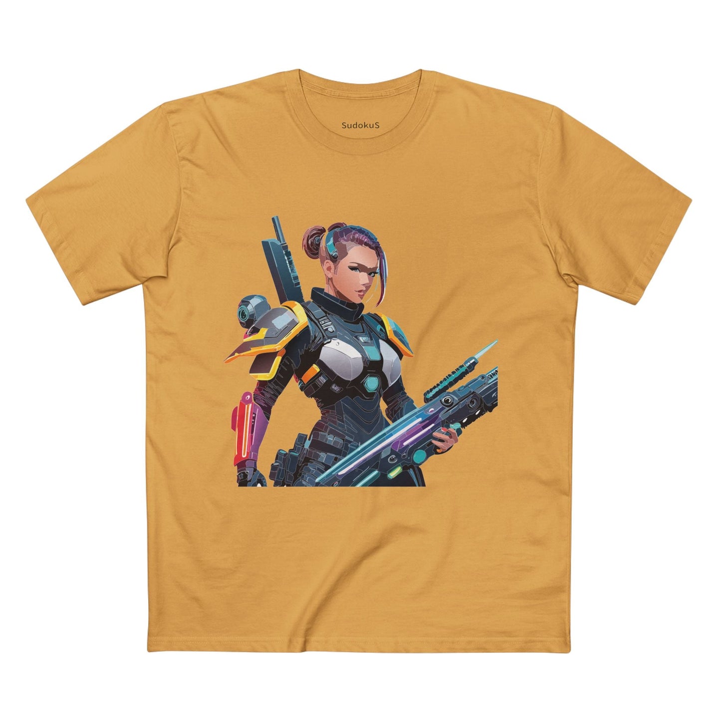 Army-woman Graphic Unisex 100 Cotton Staple Tee 3