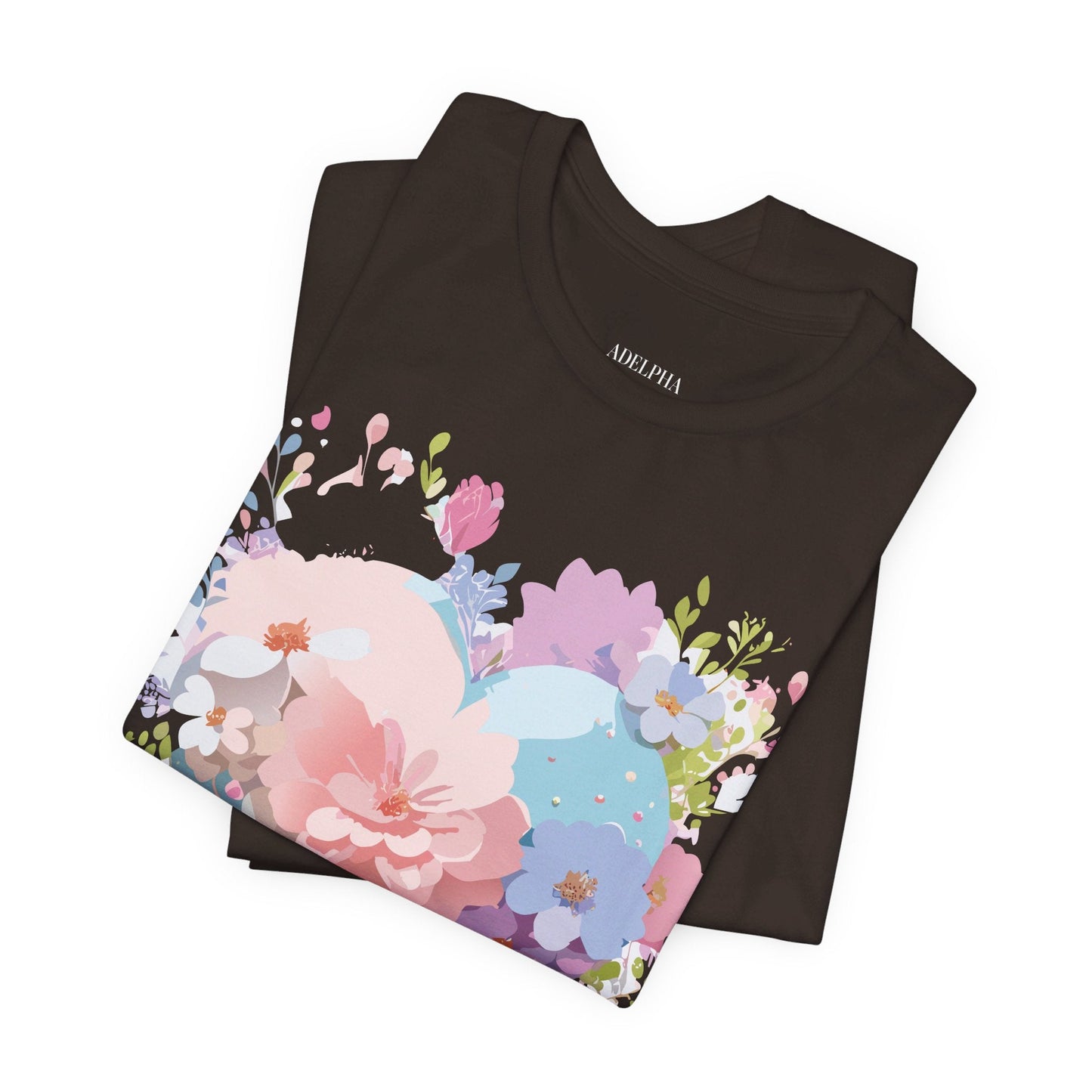 Valentine Day Graphic Unisex 100 Cotton Vintage Artwork with Love and Flower Design Tee 32