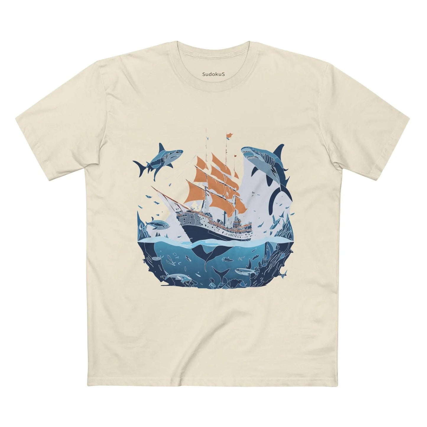 Ocean Coast Graphic Unisex 100 Cotton Staple Tee 33