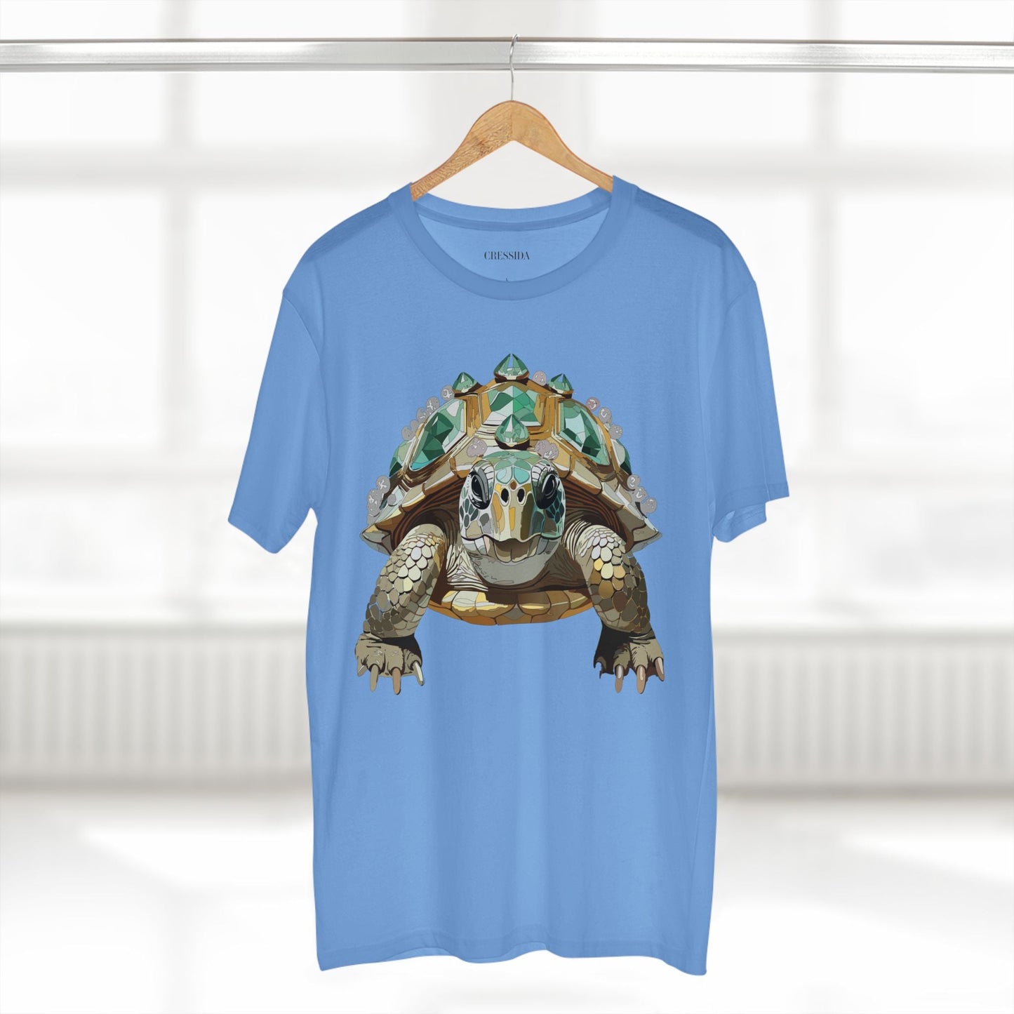 Turtle Graphic Unisex 100 Cotton Tee With Unique Animal Golden Medallion Art Design 29