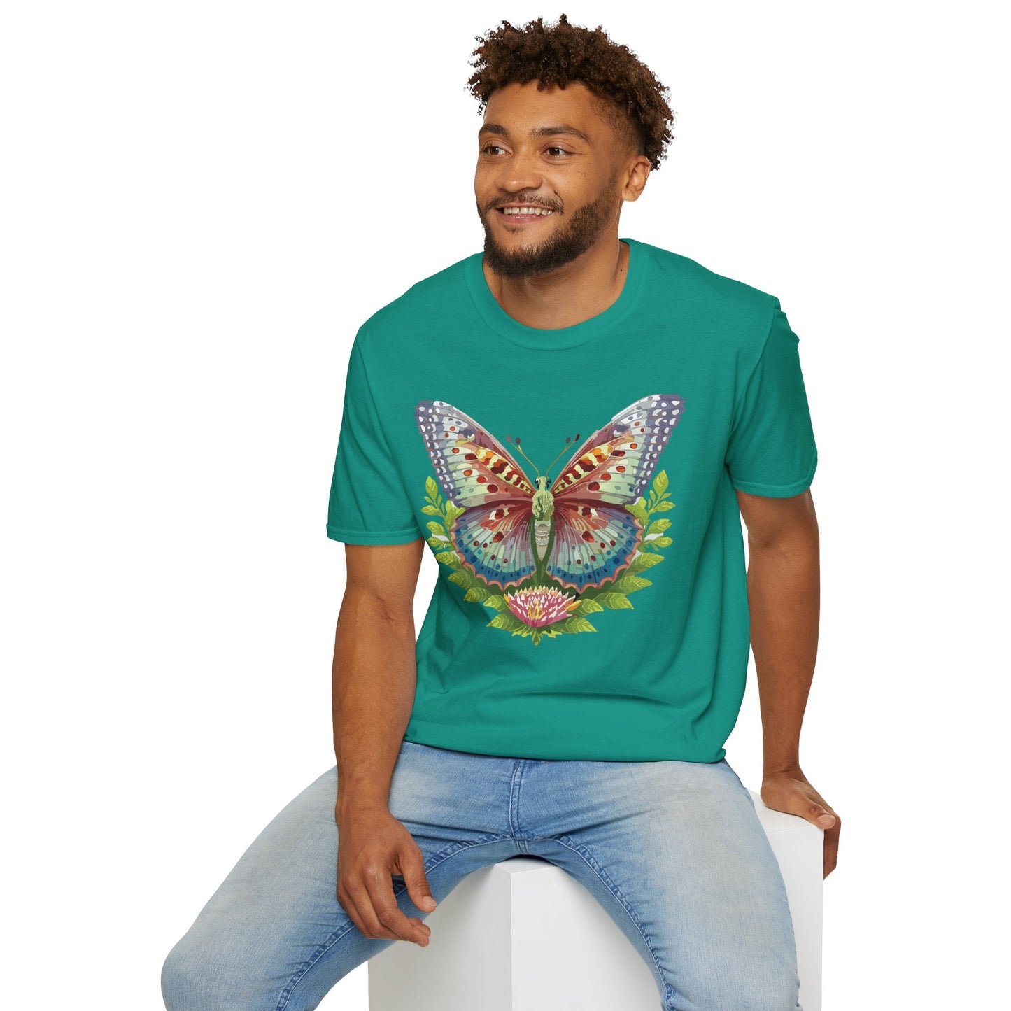 Butterfly Shirt Unisex T Shirt Gildan Softstyle 64000 Breathable Ring Spun Cotton Monarch Tee