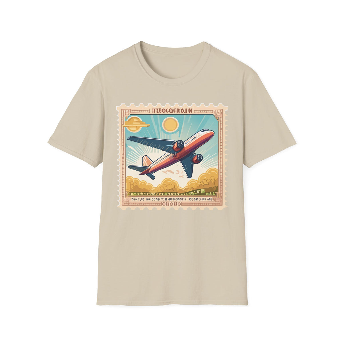 Vintage Airplane Poster T-Shirt | Retro Travel Aviation Art
