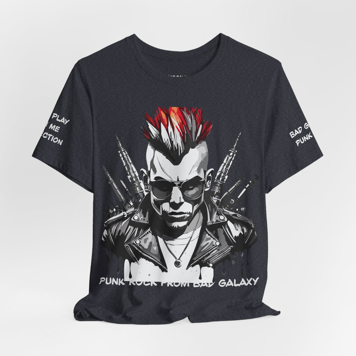 Punk Rock Graphic Unisex Cotton Bella+Canvas Tee with Art Design b27