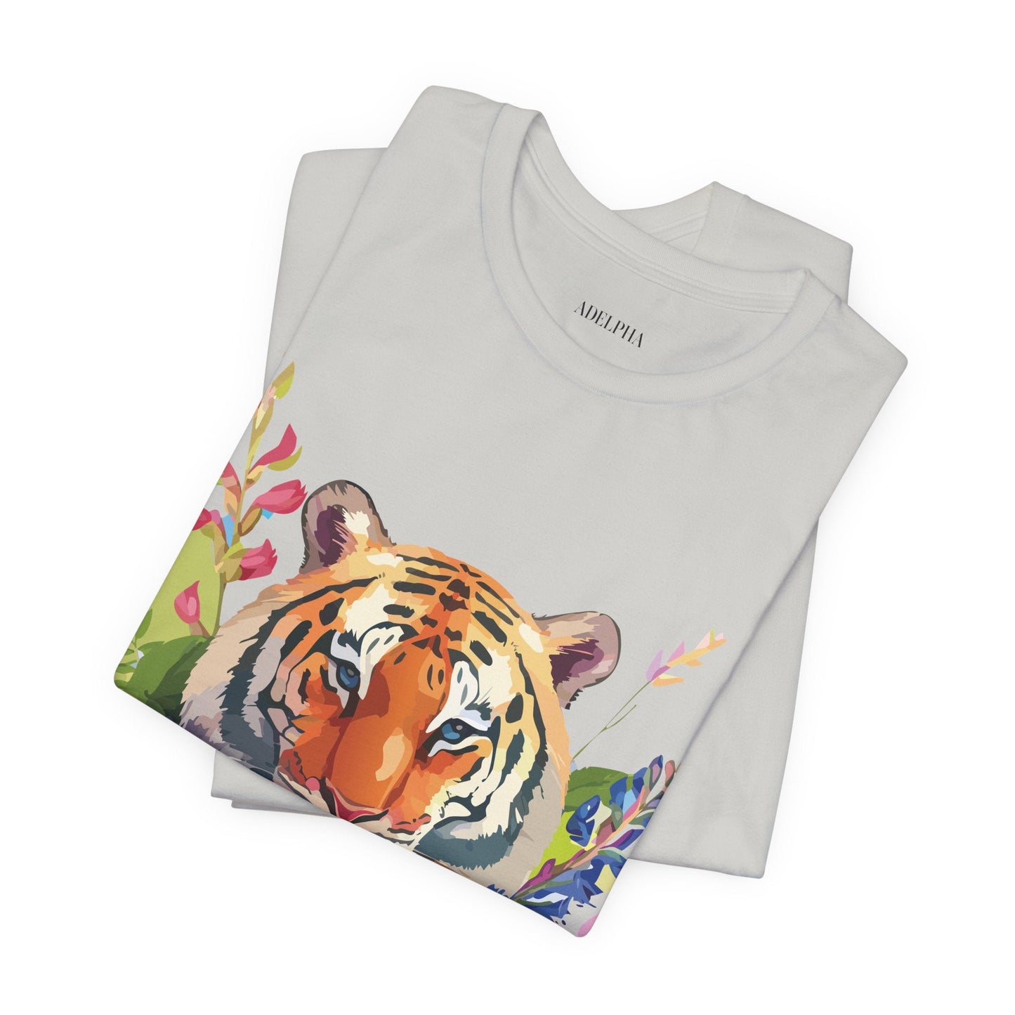 Tiger Graphic Unisex 100 Cotton Vintage Art with Animal Tee 7