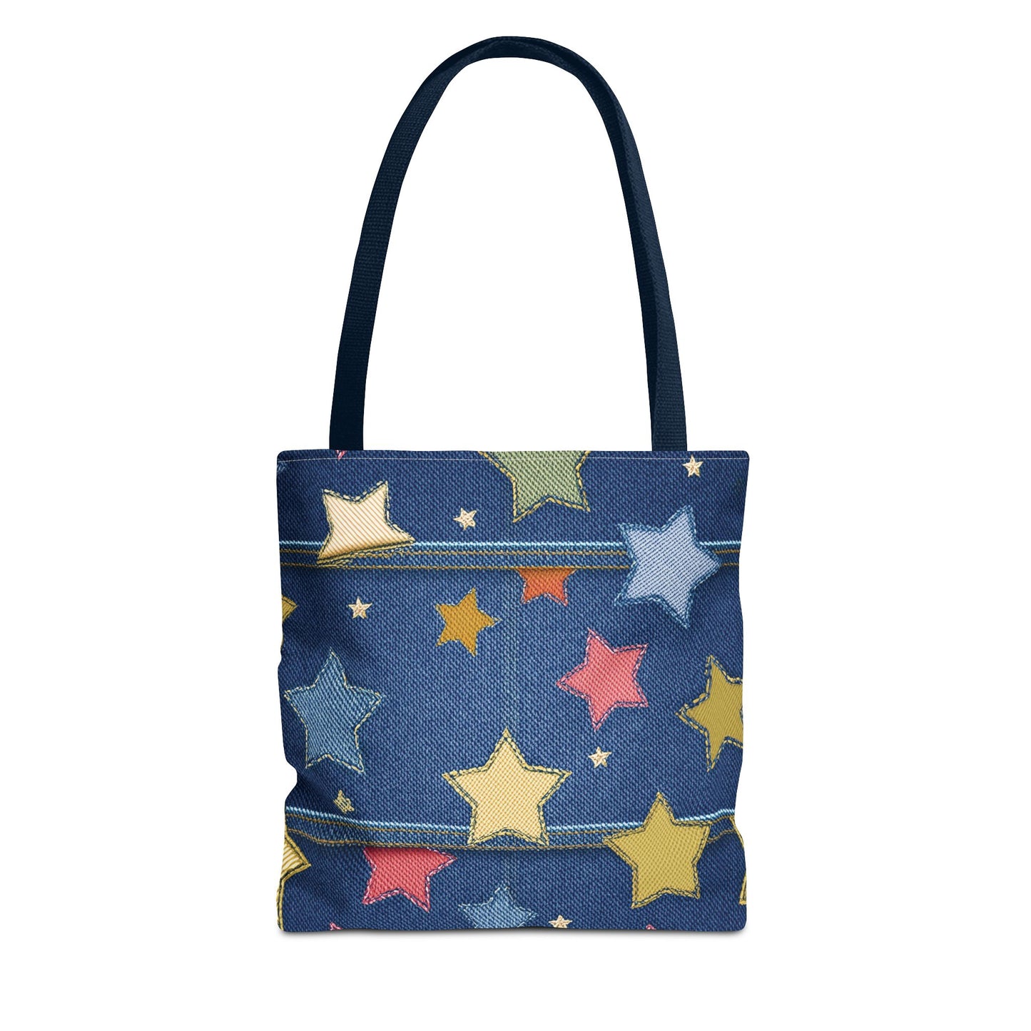 Denim Fabric Imitation Print Unisex Canvas Bag Poly Spun 3 Sizes Tote Bag 181-5