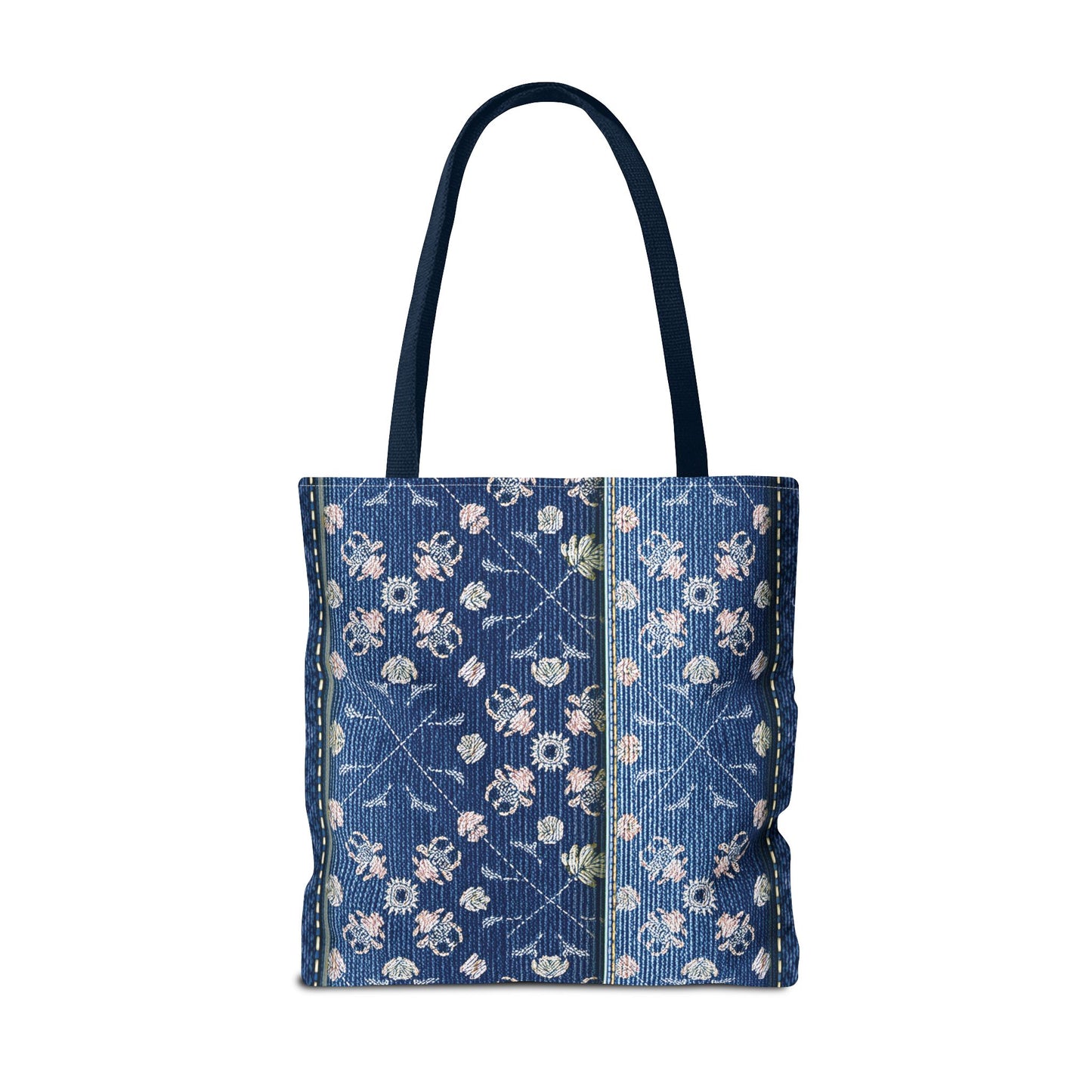 Denim Fabric Imitation Print Unisex Canvas Bag Poly Spun 3 Sizes Tote Bag 120