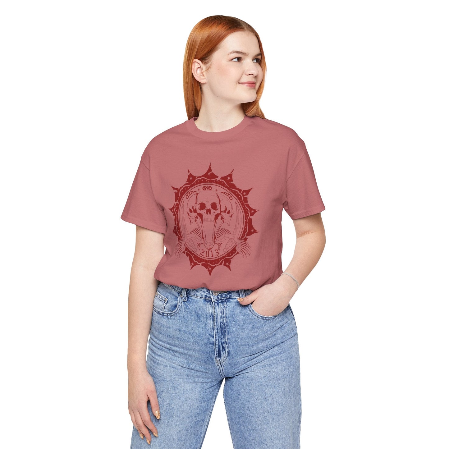 Skull Elephant Mandala Tee Boho Skull Graphic Shirt Art-51