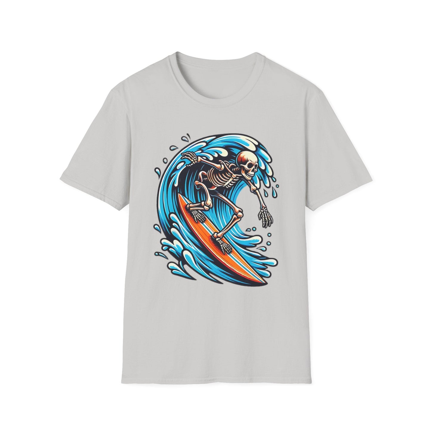 Skull Tee Shirt With Skeleton Art Design Unisex Gildan Softstyle 64000 Ring Spun Cotton Tee