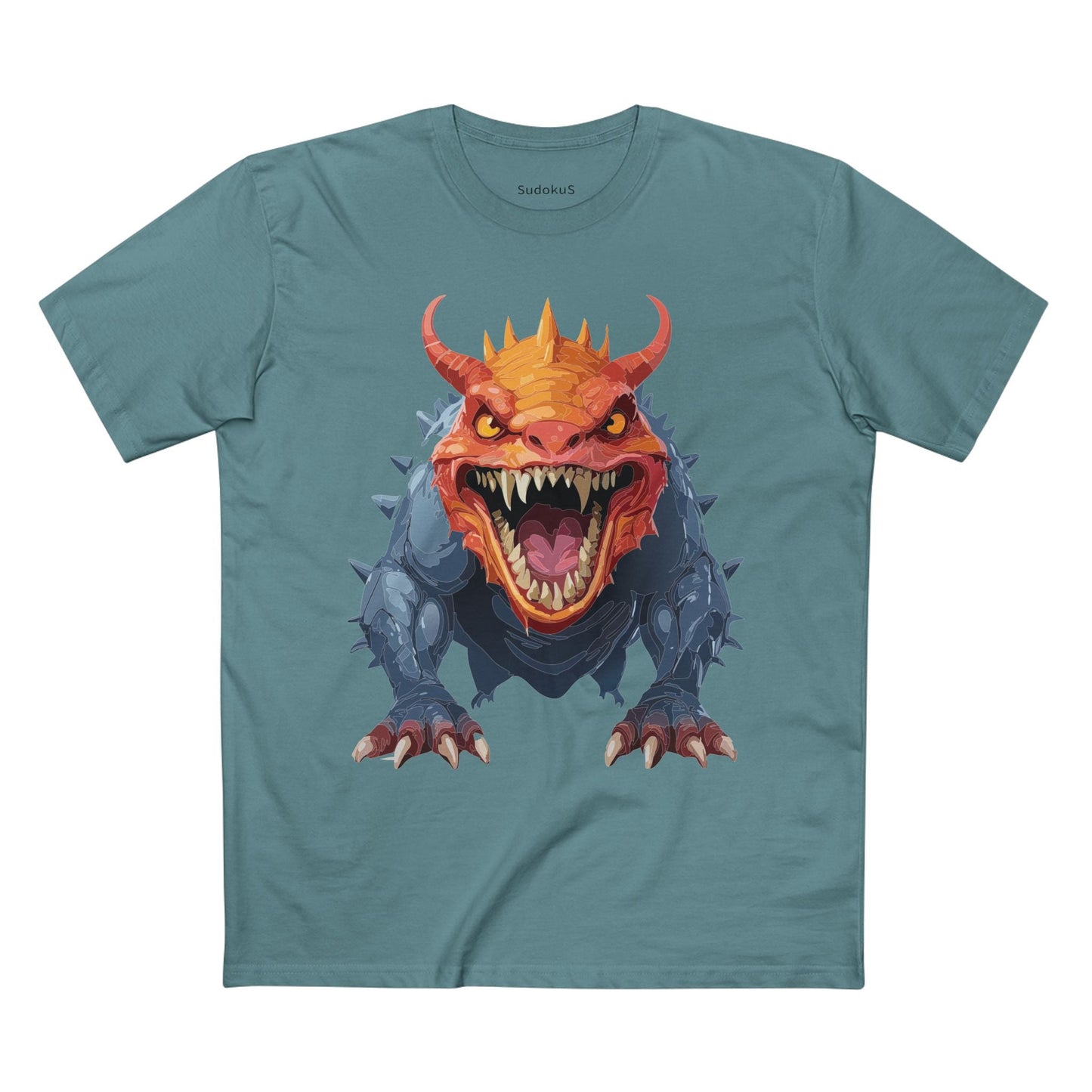 Cartoon Monsters Graphic Unisex 100 Cotton Staple Tee 29