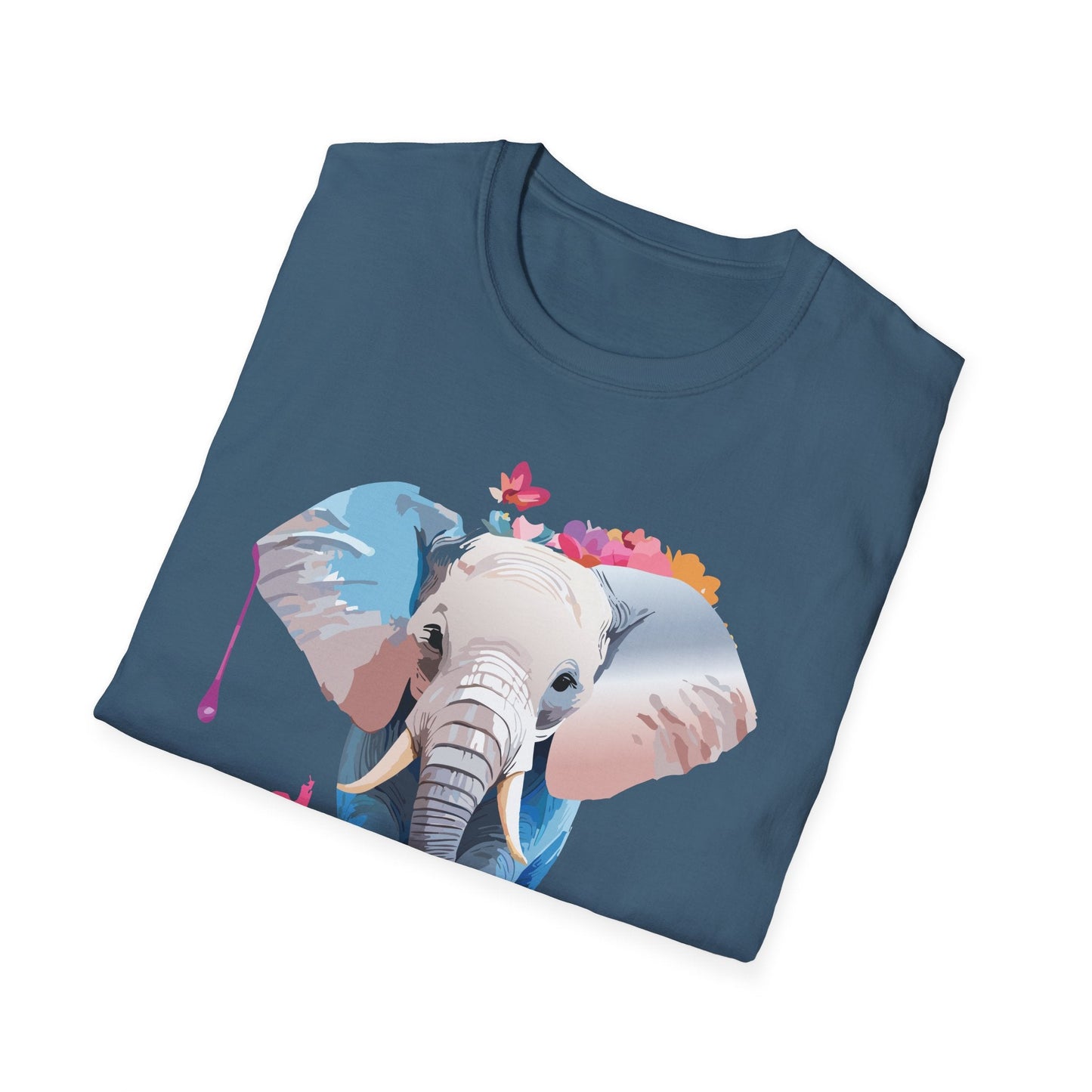 Elephant T Shirt Unisex Softstyle 64000 Graphic Elephant Illustration Animal Tee For Everyday Wear