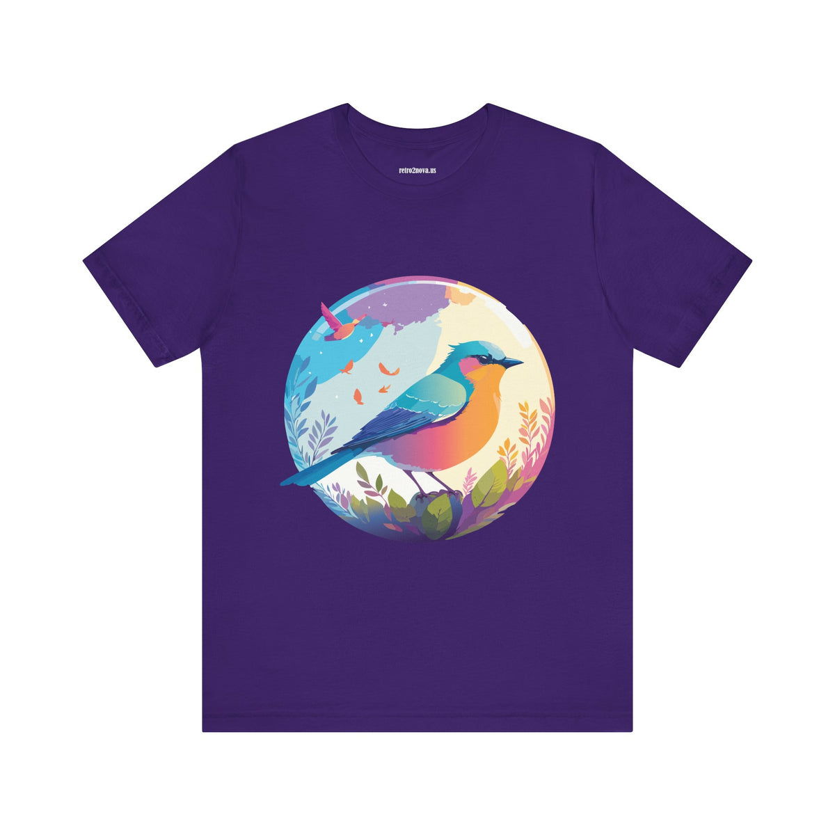 Bird Graphic Unisex Cotton Bella+Canvas Tee with Animal Design ab2