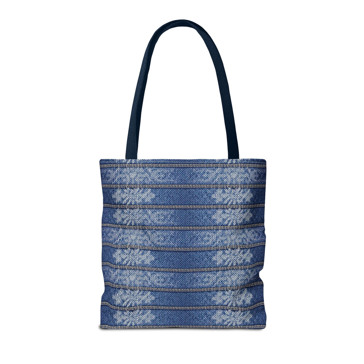 Denim Fabric Imitation Print Unisex Canvas Bag Poly Spun 3 Sizes Tote Bag 113